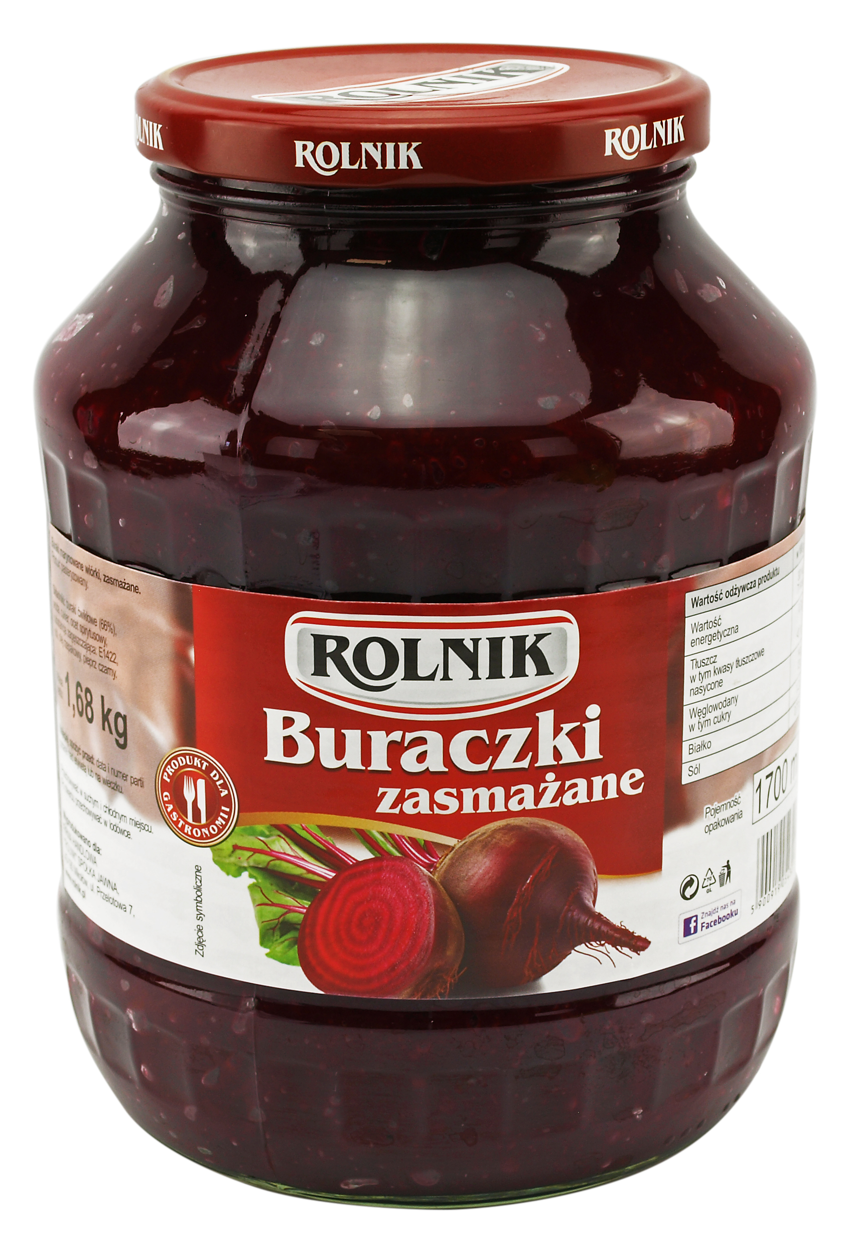 Buraczki Zasmażane 1700 Ml/ 1680 G Rolnik