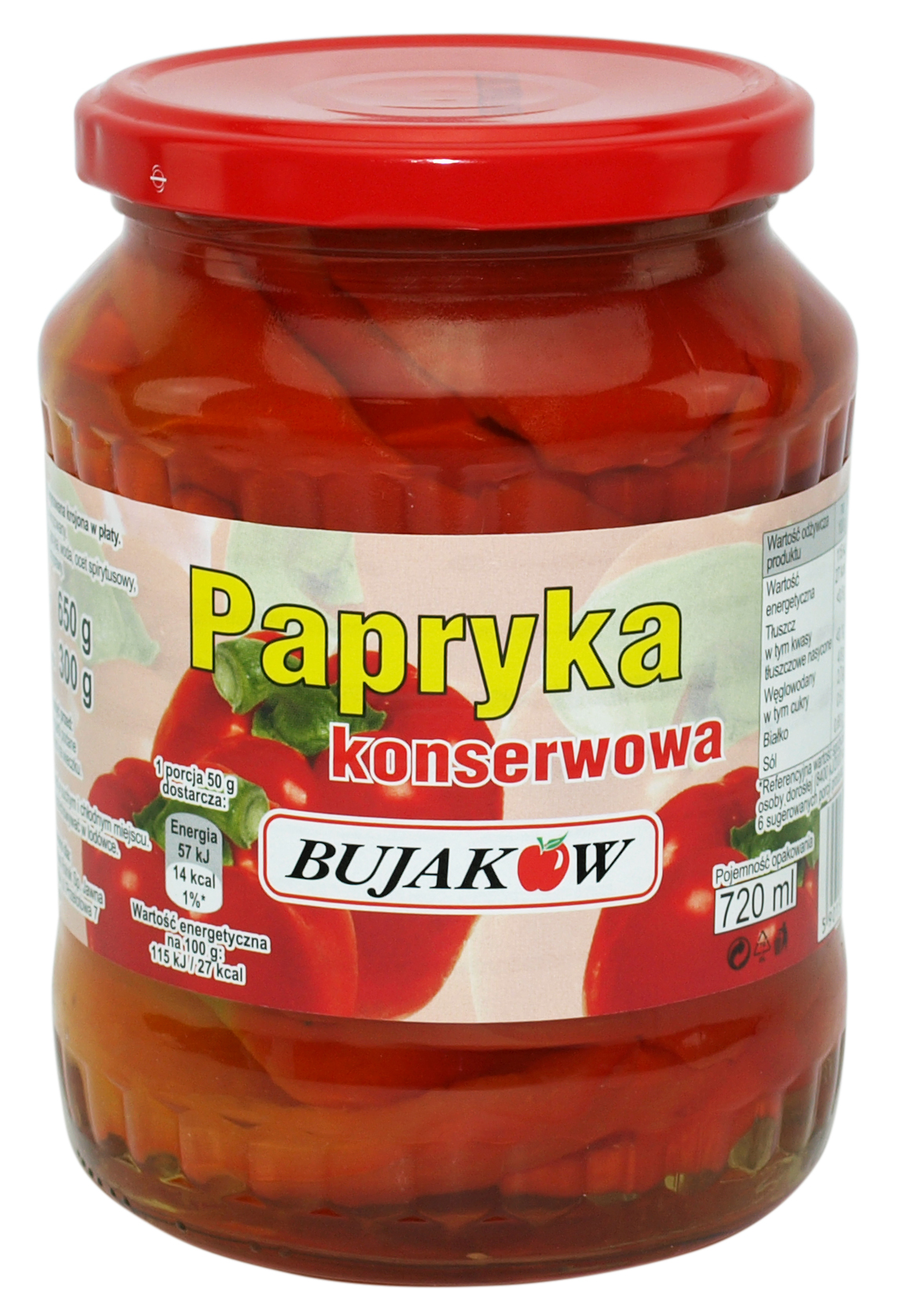 Papryka Konserwowa 720 Ml Bujaków
