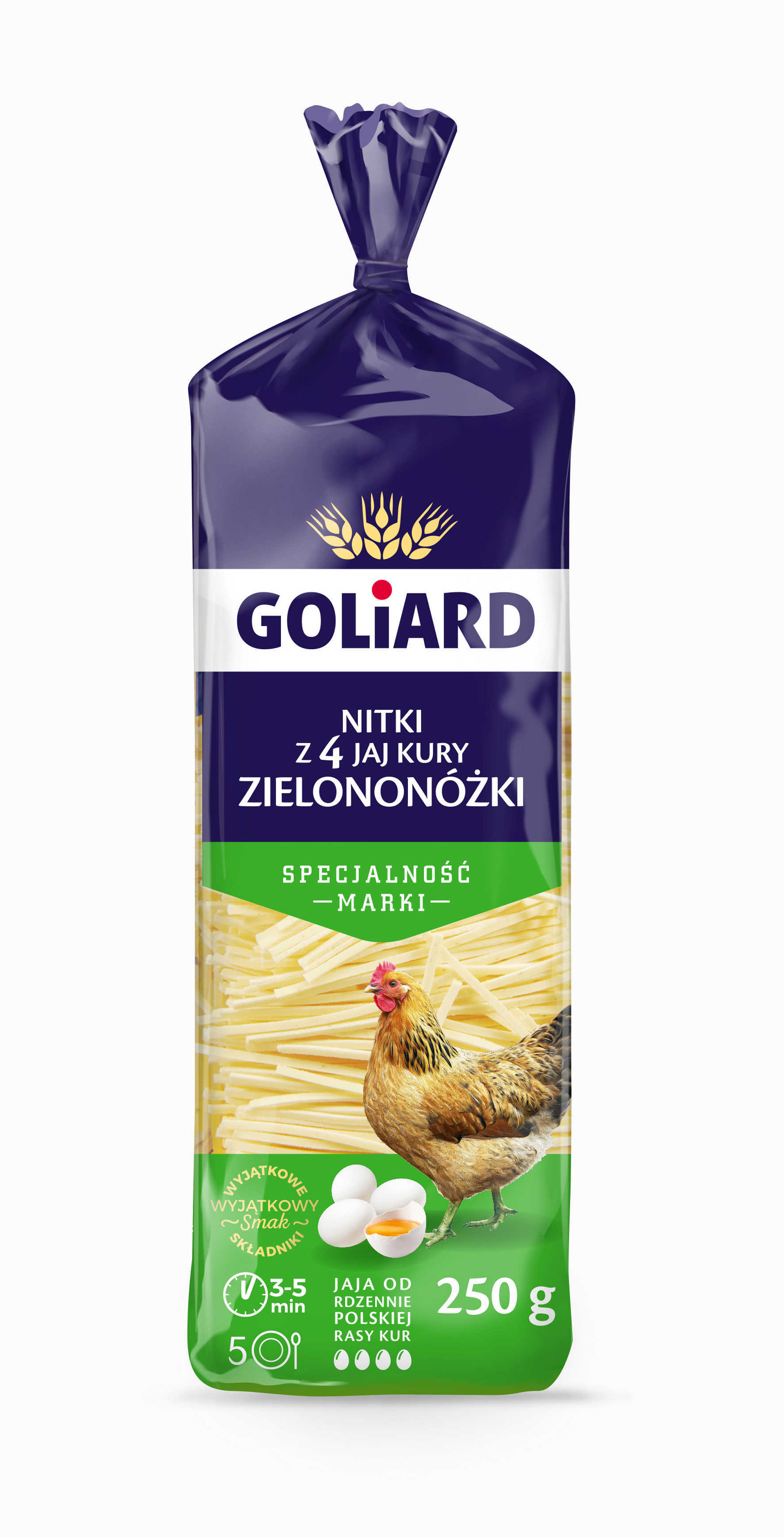 Makaron Goliard Z Jaj Kury Zielononóżki 250 G