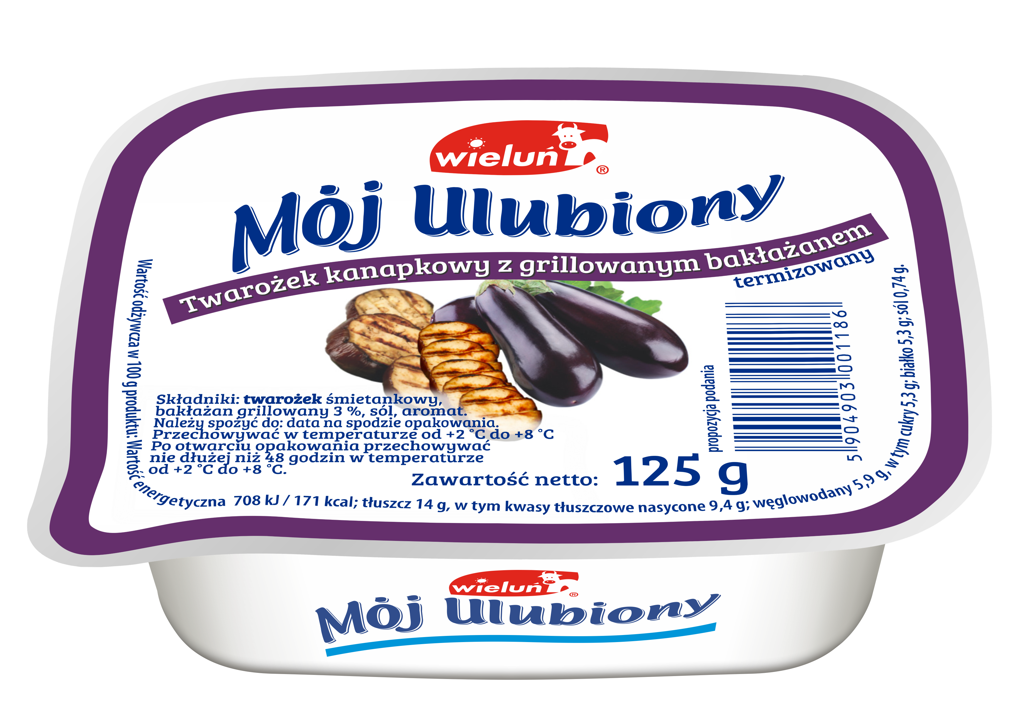 Twarożek Kanapkowy Mój Ulubiony Z Grillowanym Bakłażanem 125 G