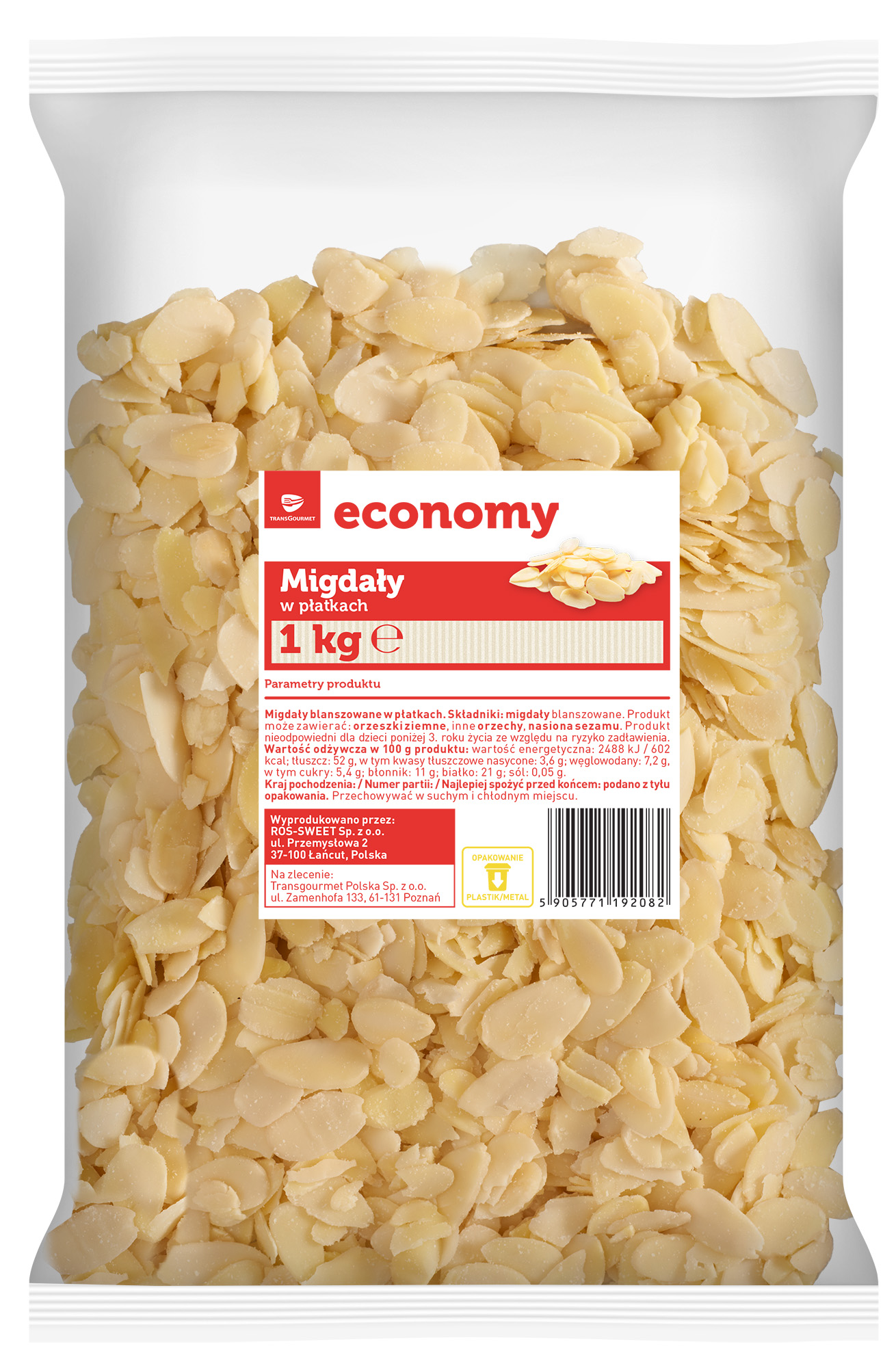 Tge Migdały W Płatkach 1Kg