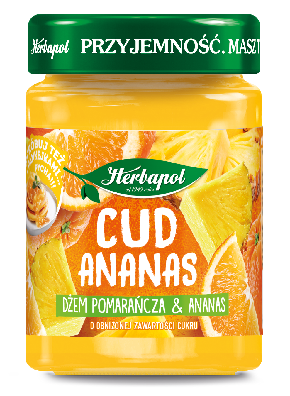 Herbapol Dżem Cud Ananas - Pomarańcza & Ananas 280 G