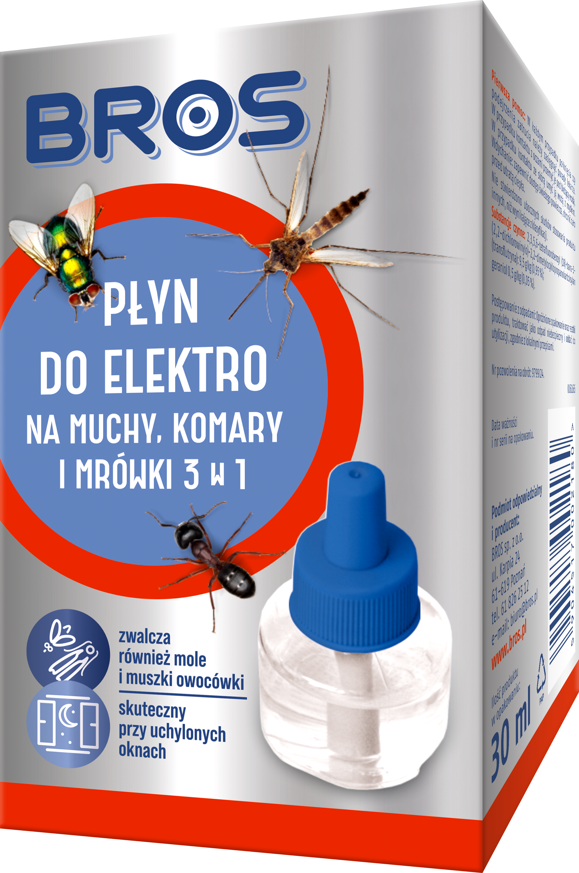 Bros Płyn Do Elektro Na Muchy, Komary I Mrówki 30Ml