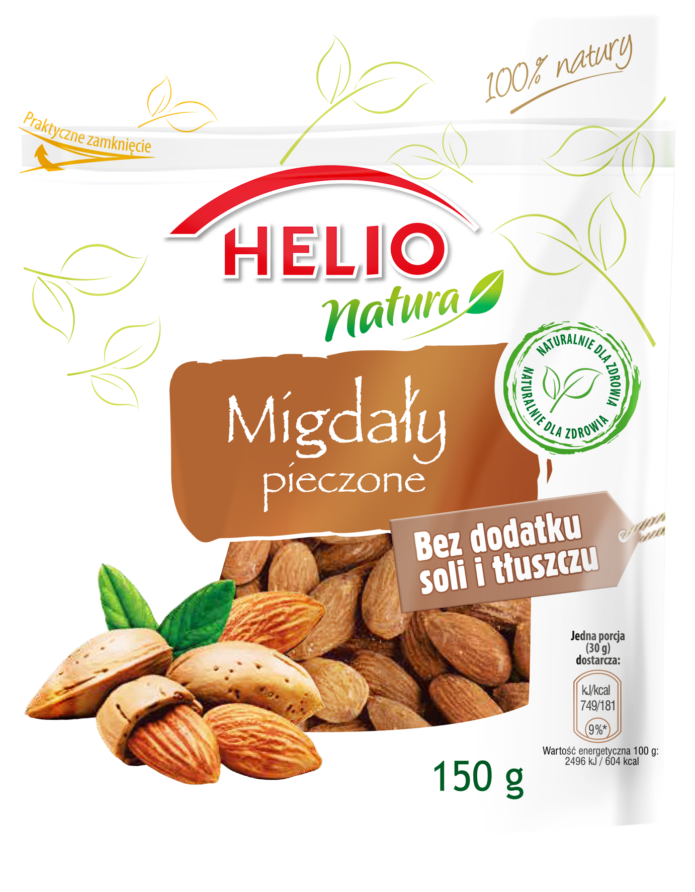 Migdały Pieczone 150 G Helio Natura