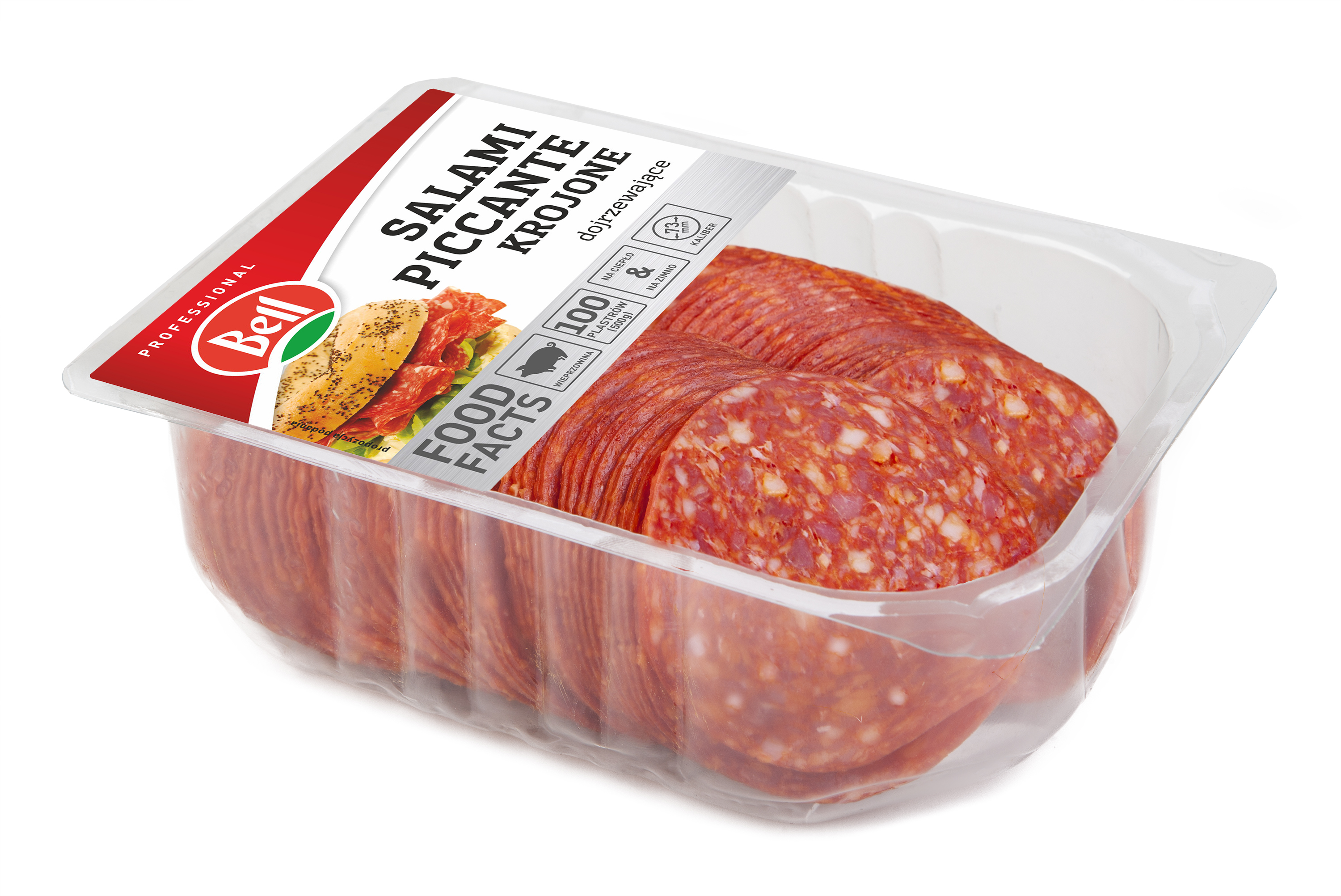 Salami Piccante Plastry 500G
