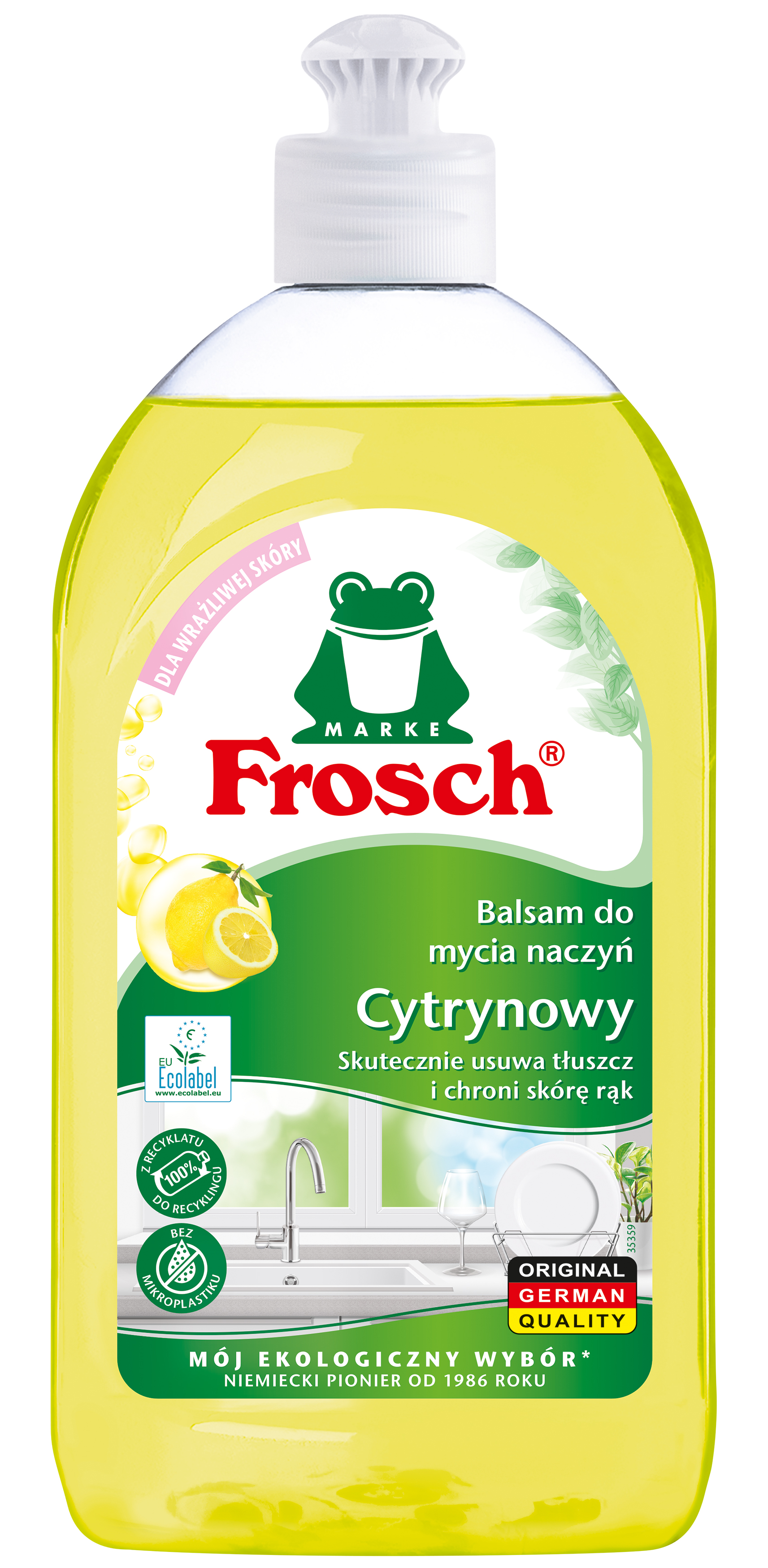 Frosch Cytrynowy Balsam Do Mycia Naczyń 500 Ml