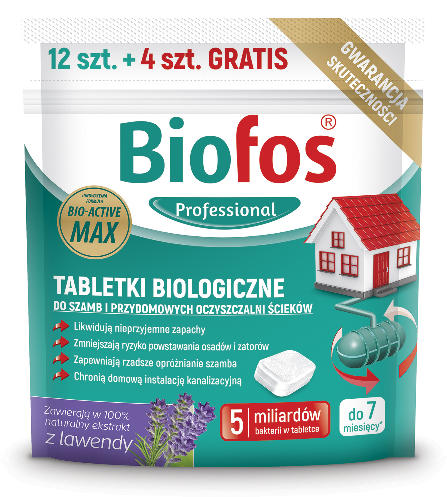 Biofos Professional Tabletki Do Szamb 12 +4Szt. Gratis