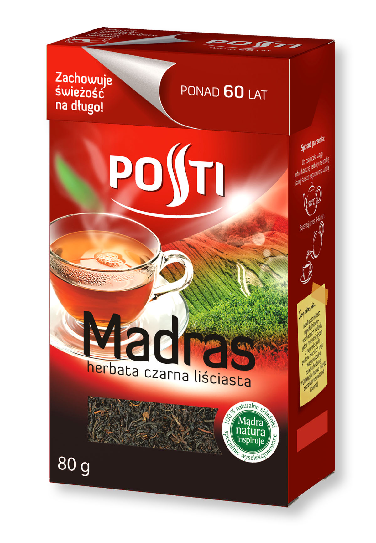 Posti Madras Liściasta Czarna 80 G