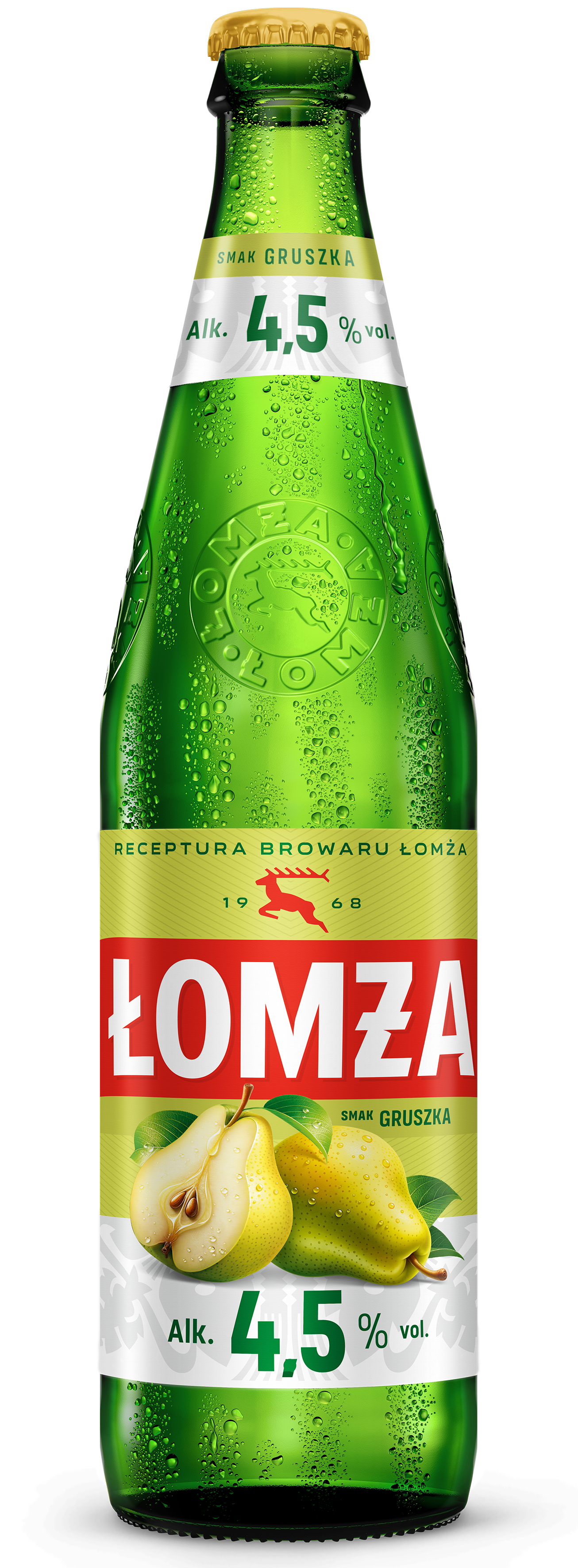 Piwo Łomża Gruszka 4,5% 0,5L Butelka Bezzwrotna