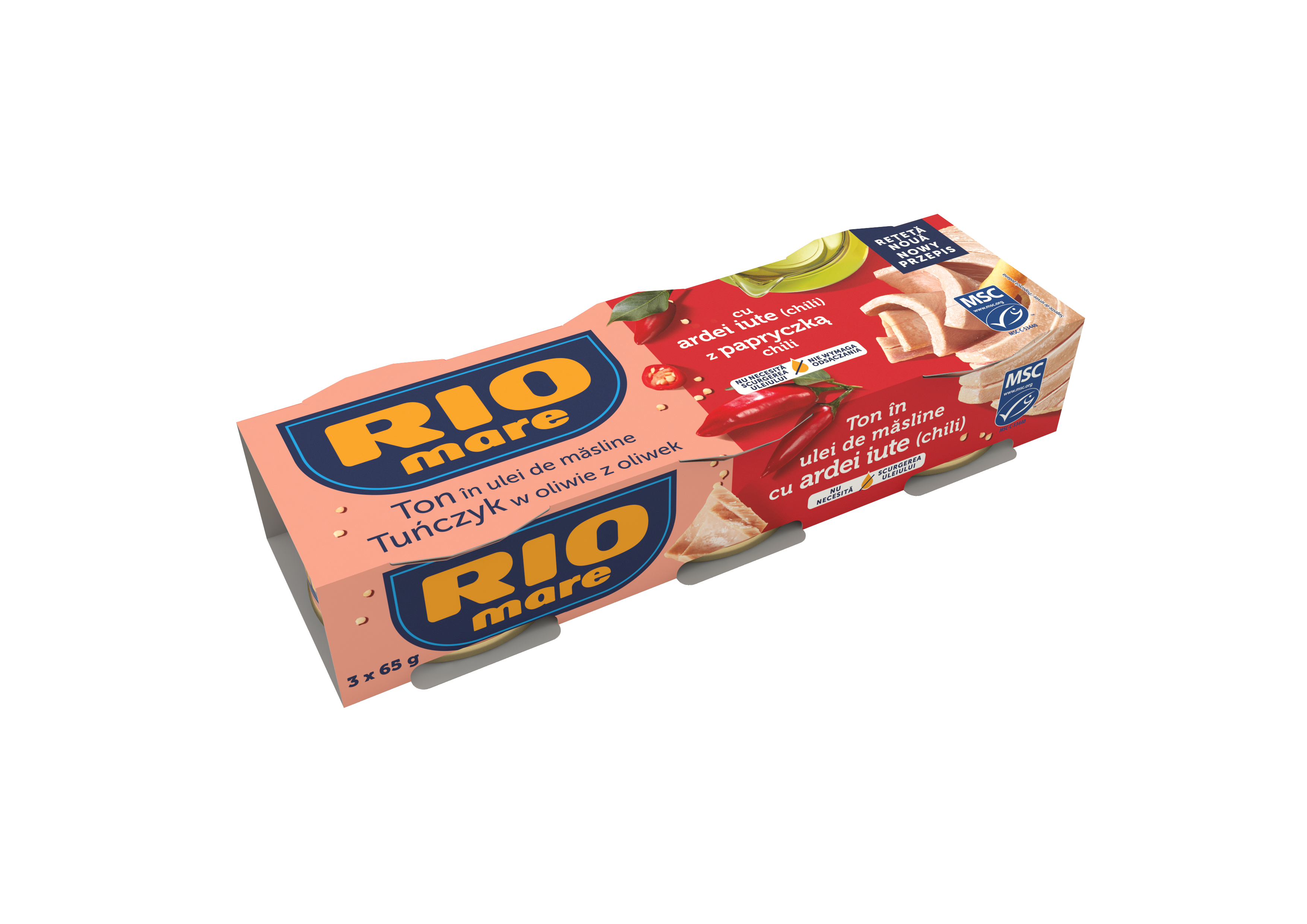 Rio Mare Tuńczyk W Oliwie Z Oliwek Z Papryczką Chili 3X65G