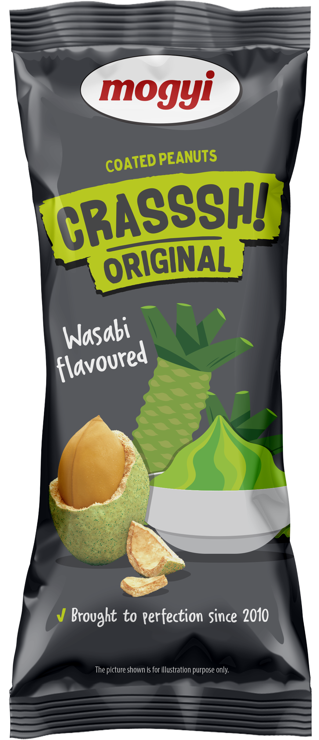 Crasssh Original - Orzeszki Ziemne W Skorupce O Smaku Wasabi 60G Mogyi