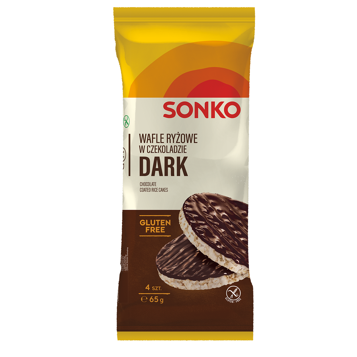 Sonko. Dark - Wafle Ryżowe W Czekoladzie 65 G.