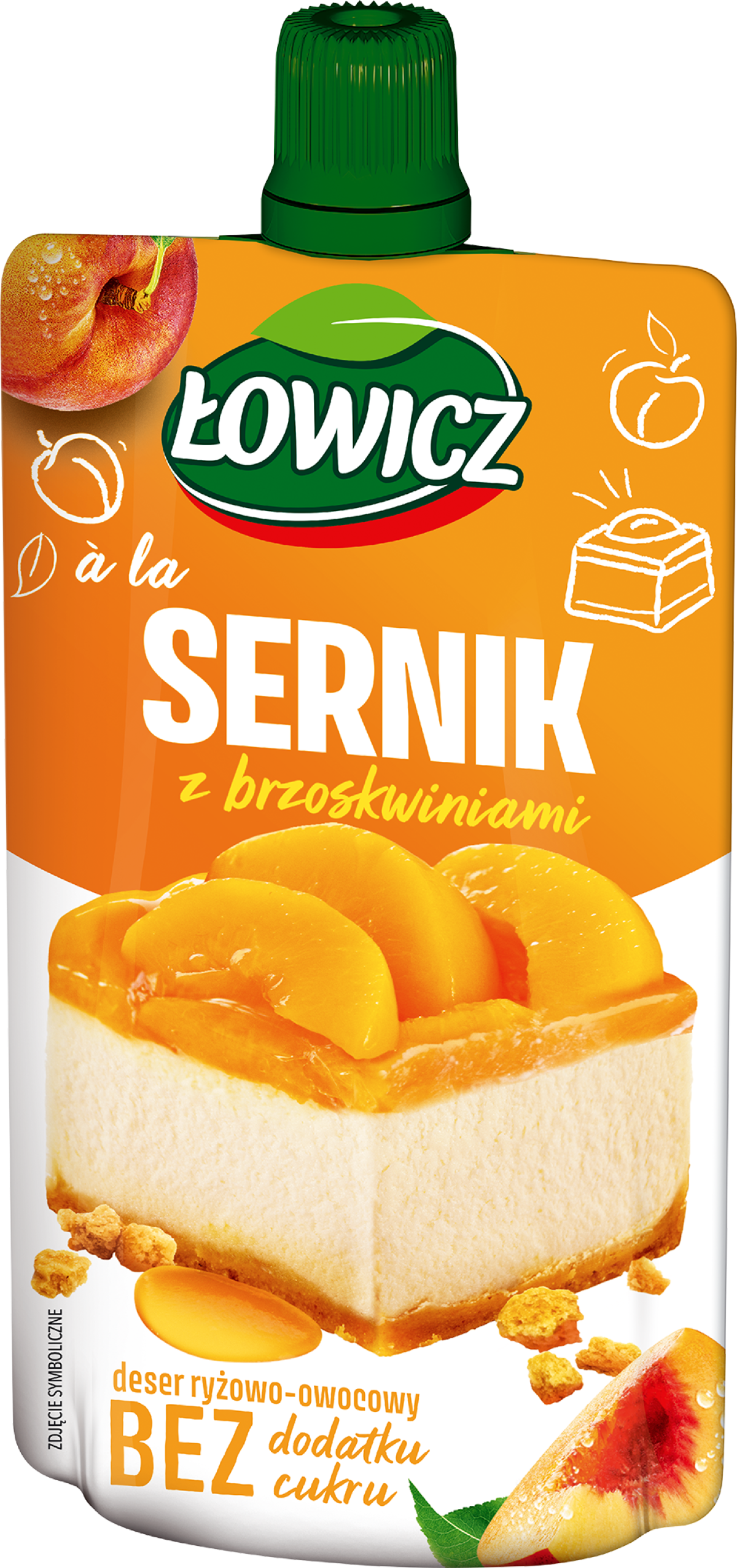 Łowicz Deser Ryżowo-Owocowy A'La Sernik Z Brzoskwiniami 100 G