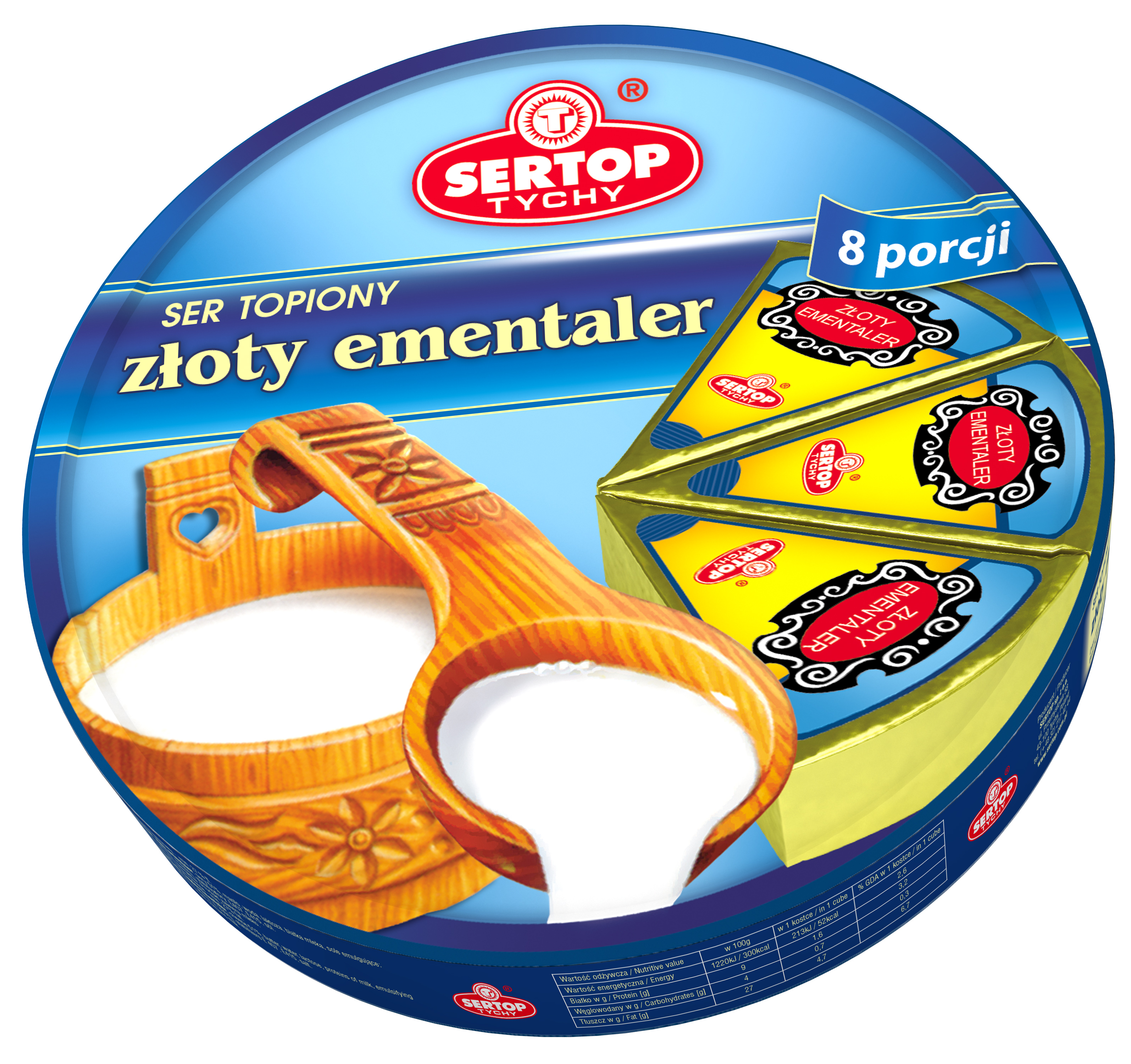 Ser Topiony Złoty Ementaler Krążek Sertop 140 G