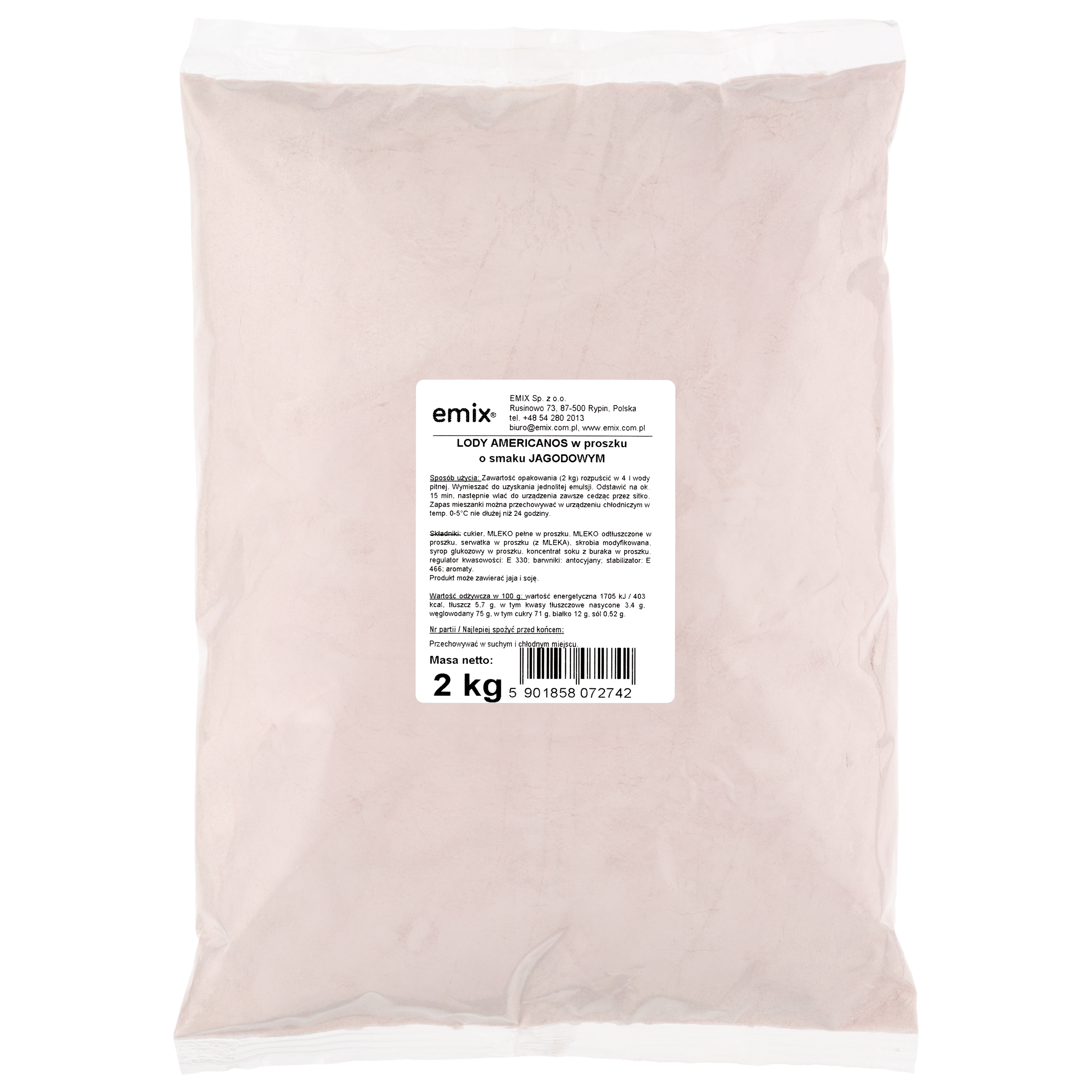 Lody Americanos Jagoda Emix 2Kg