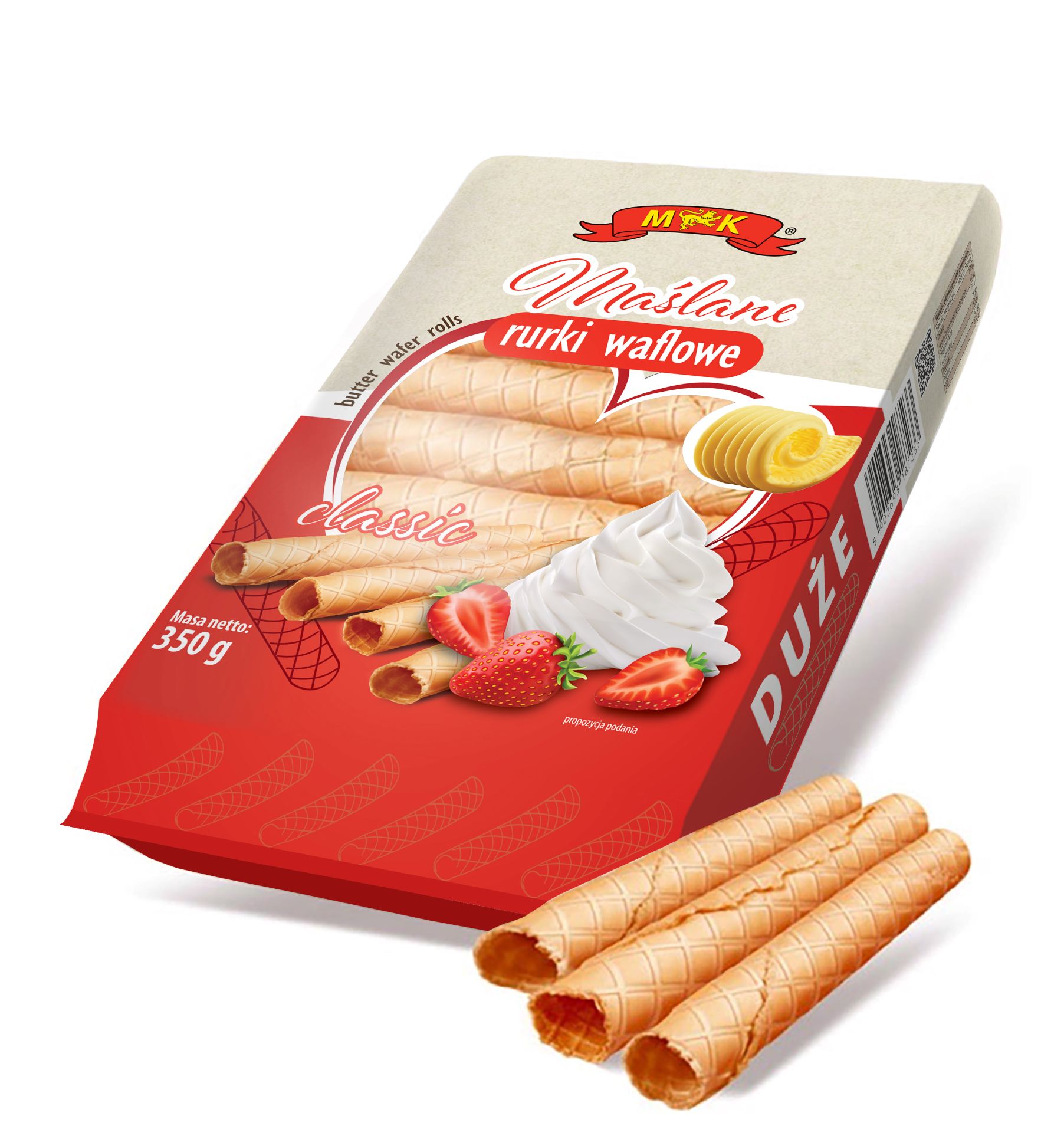 Maślane Rurki Waflowe 350 G Mk