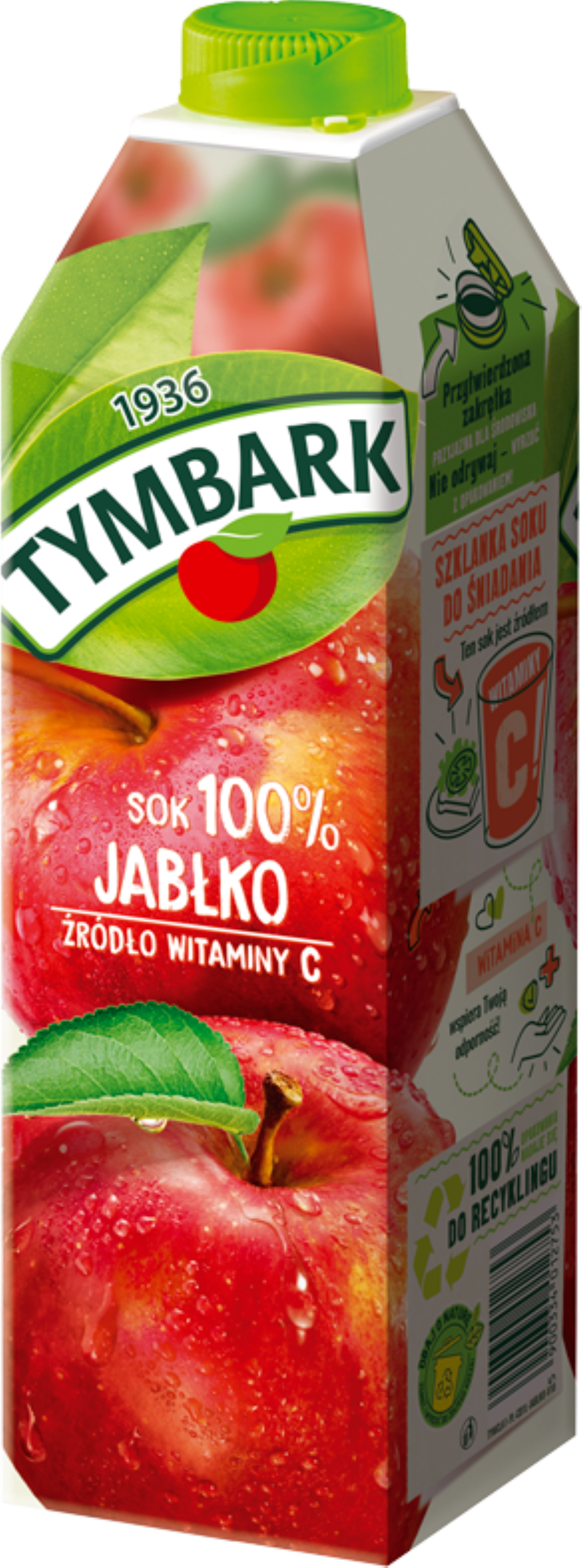 Tymbark Sok 100% Jabłko 1 L