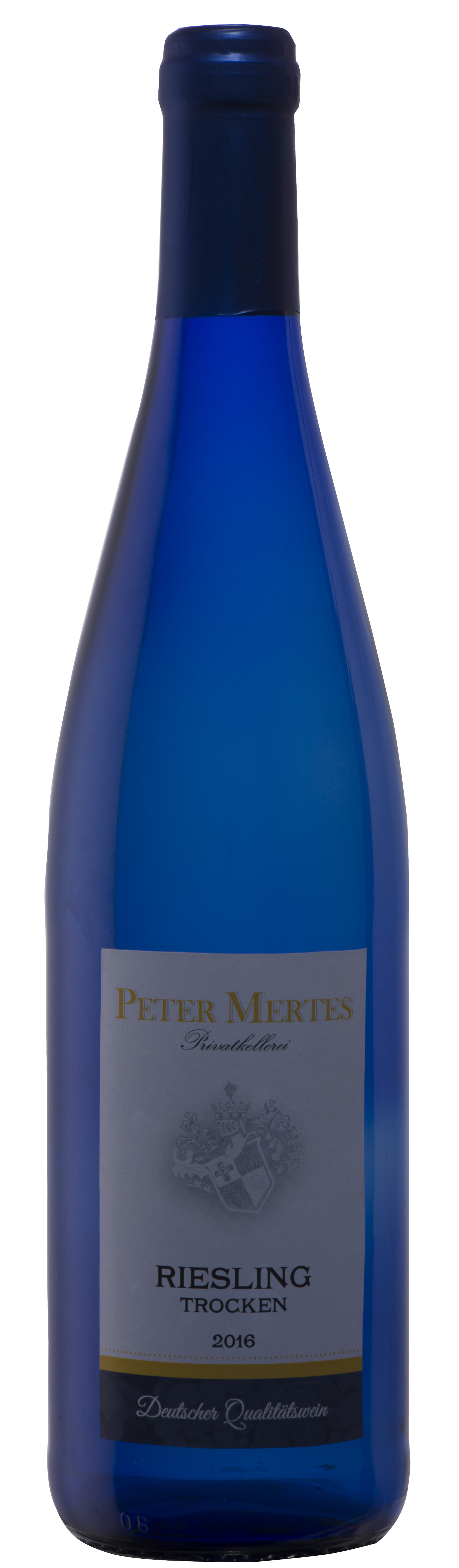 Peter Mertes Riesling Wytrawny Niebieska Butelka Wino Białe 750 Ml