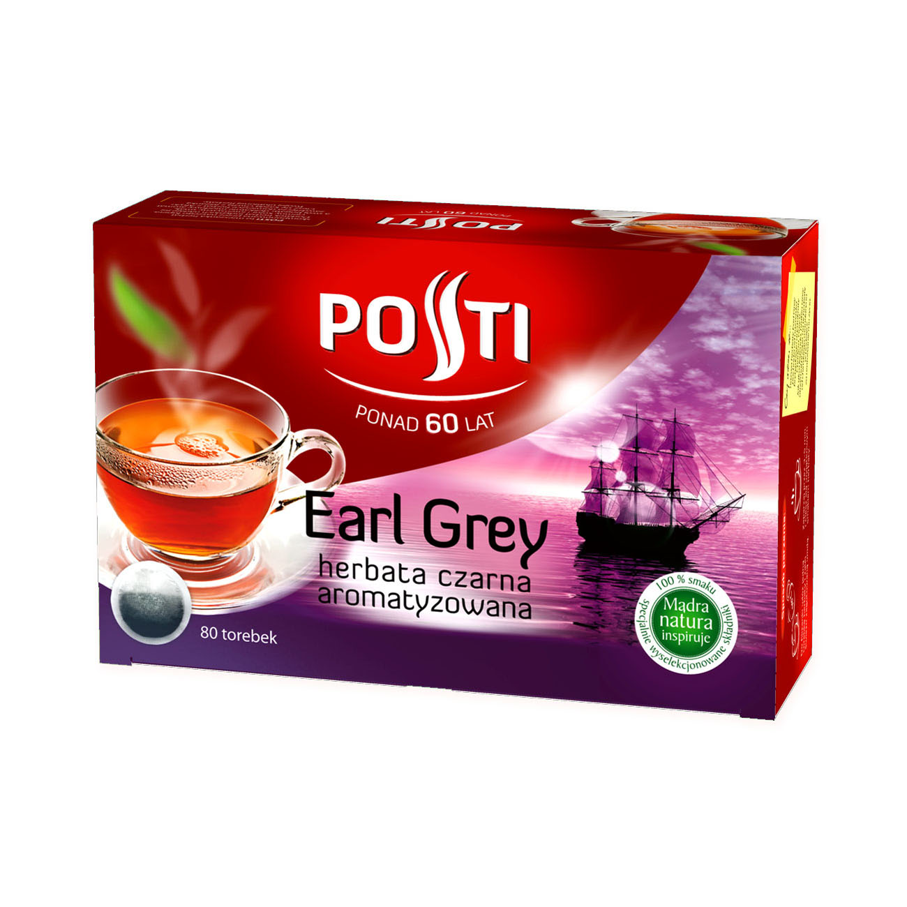 Posti Earl Grey Herbata Czarna Ekspresowa Aromatyzowana 120 G (80 X 1,5 G)