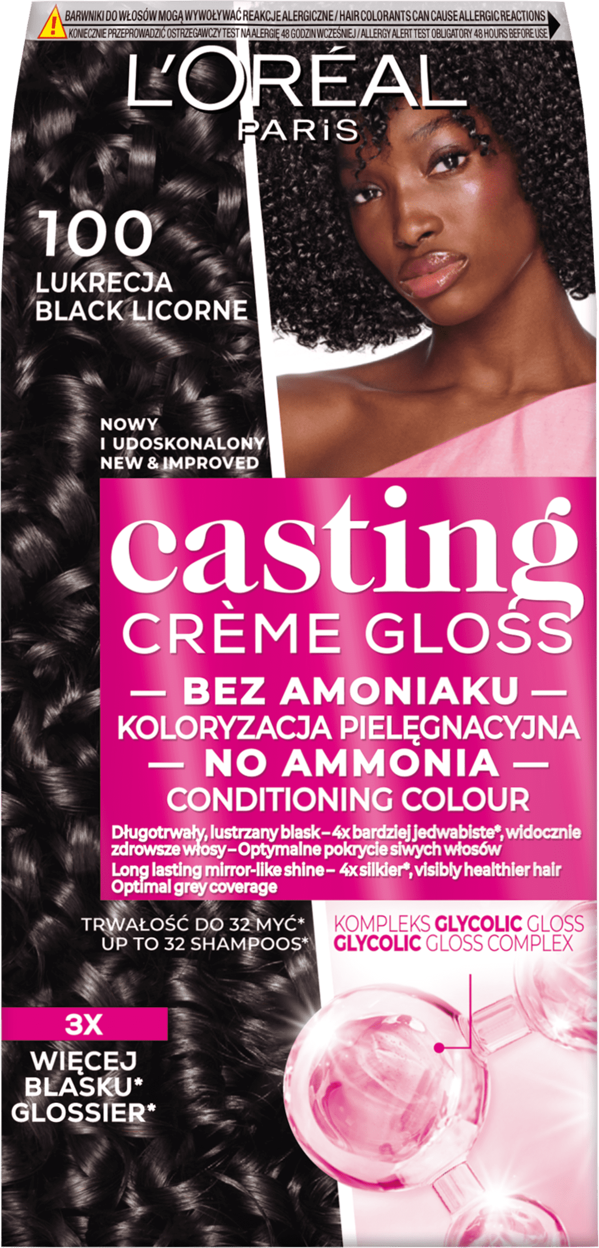 L'Oréal Paris Casting Crème Gloss Farba Do Włosów 100 Lukrecja 180 Ml