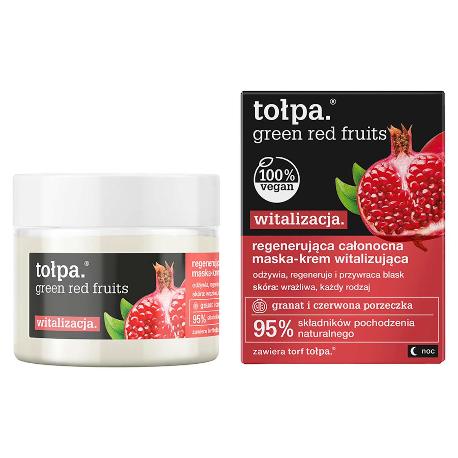 Tołpa. Green Regenerująca Całonocna Maska - Krem Witalizująca 50 Ml