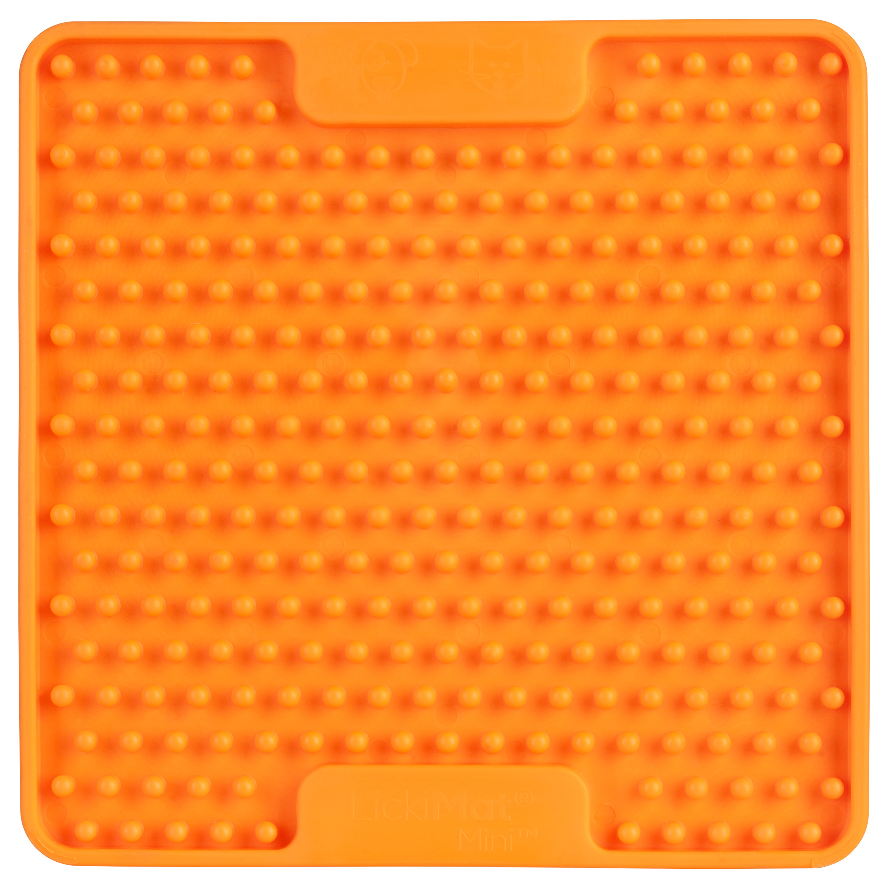 Mata Lickimat Mini Soother Orange - Mata Do Wylizywania Dla Małego Psa, Miękka, Wzór Wypustki