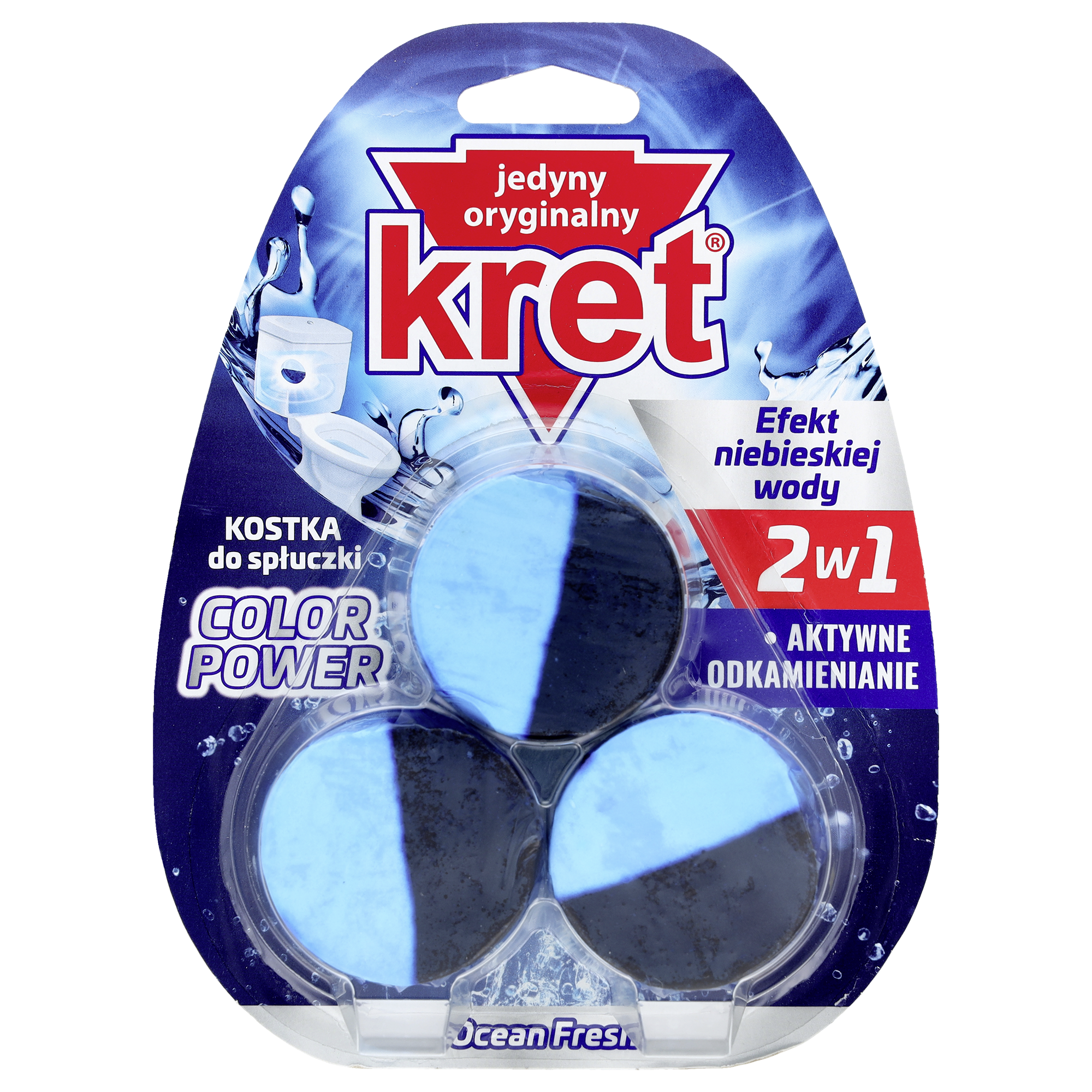Kret Kostka Do Spłuczki 3X50G Dwubarwna - Ocean Fresh