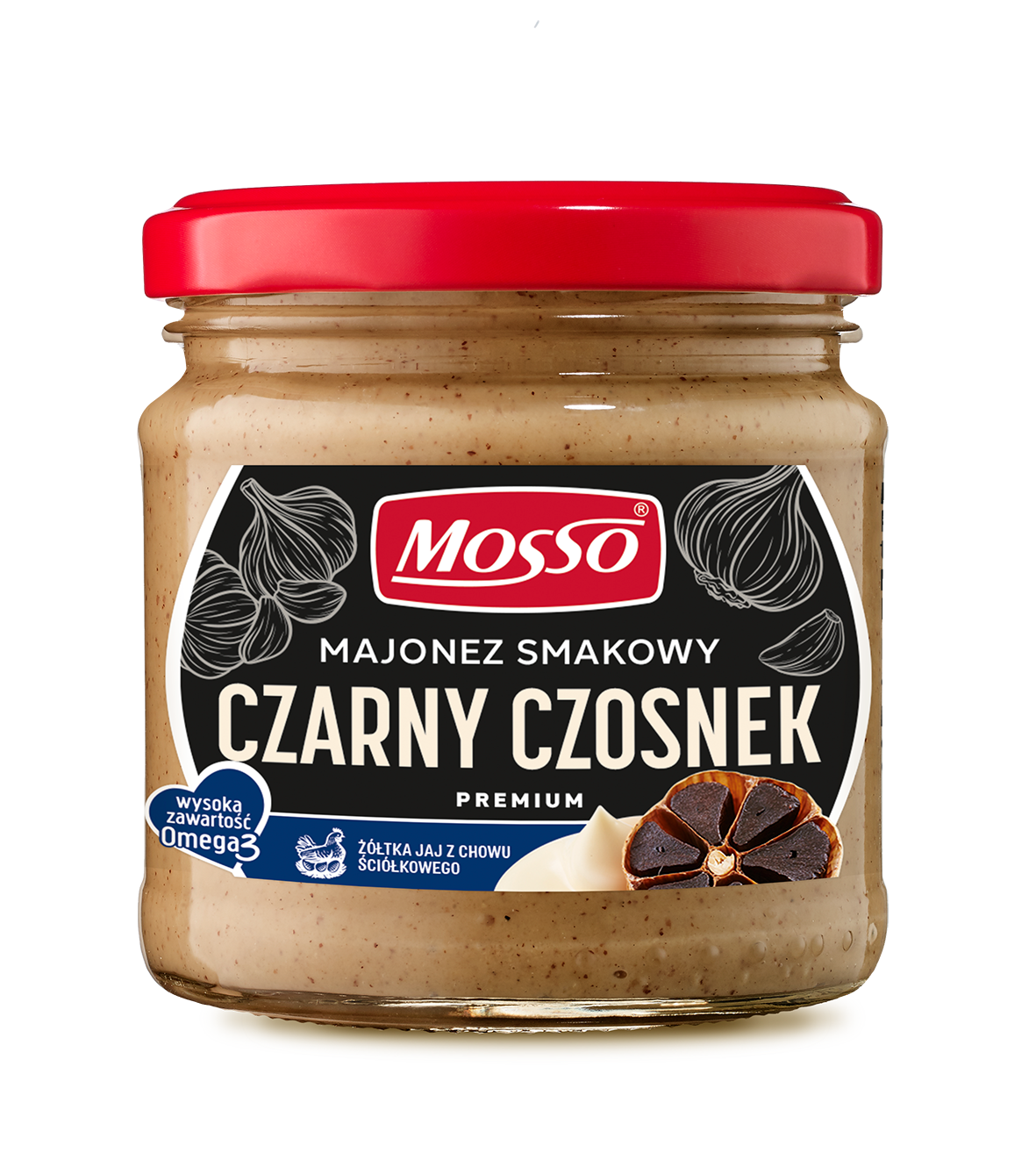 Mosso Majonez Smakowy Czarny Czosnek 170 G