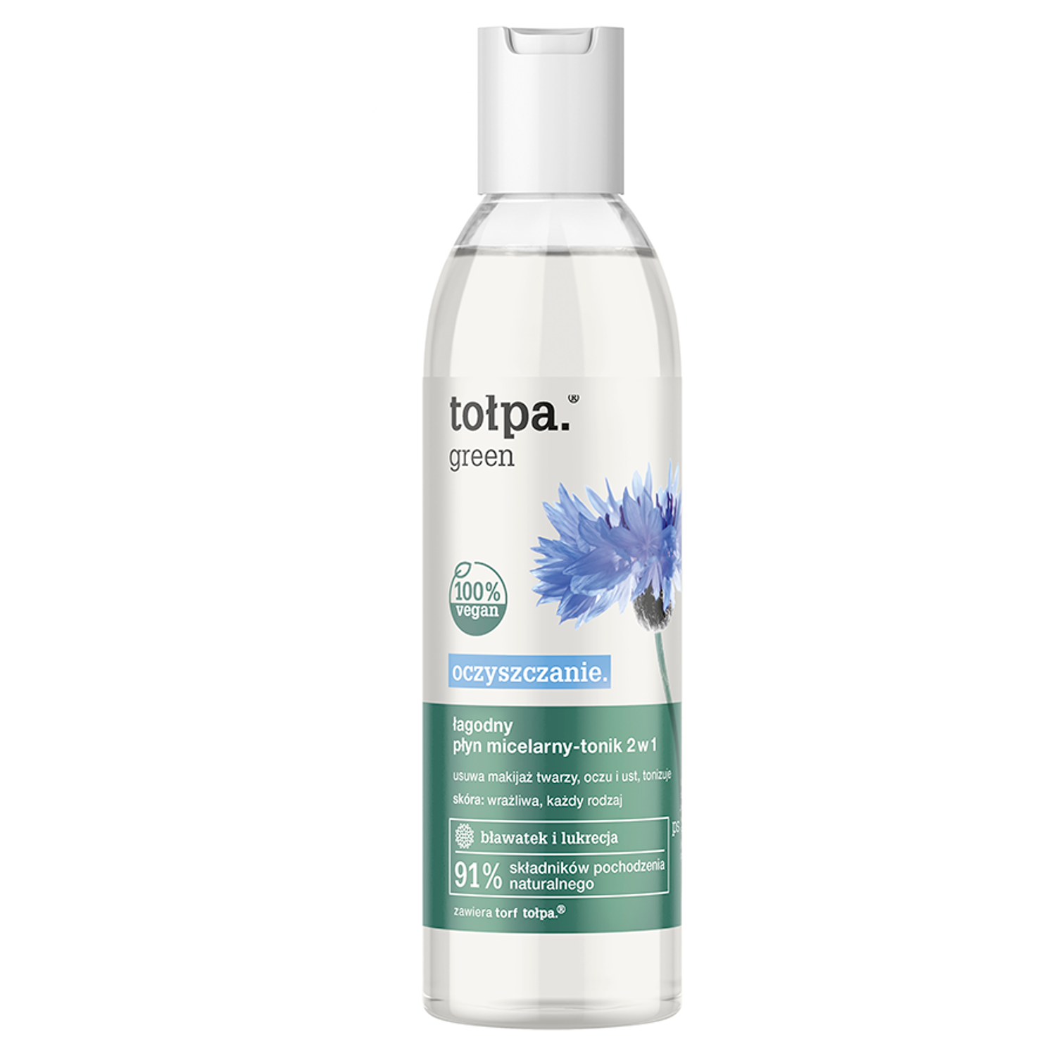 Tołpa. Green Oczyszczający Łagodny Płyn Micelarny - Tonik 2W1 200 Ml