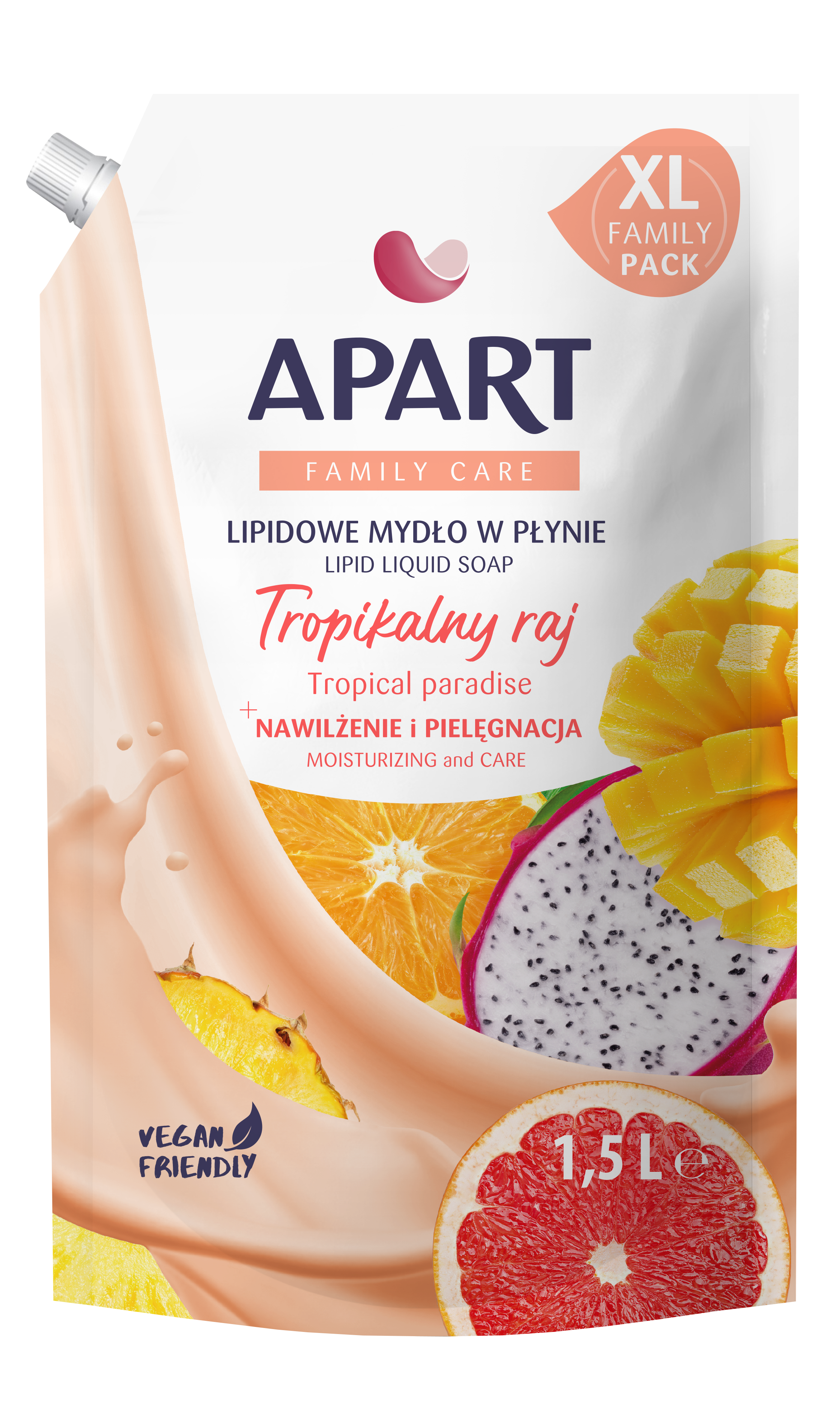 Apart Family Care Lipidowe Mydło W Płynie Tropikalny Raj 1500Ml