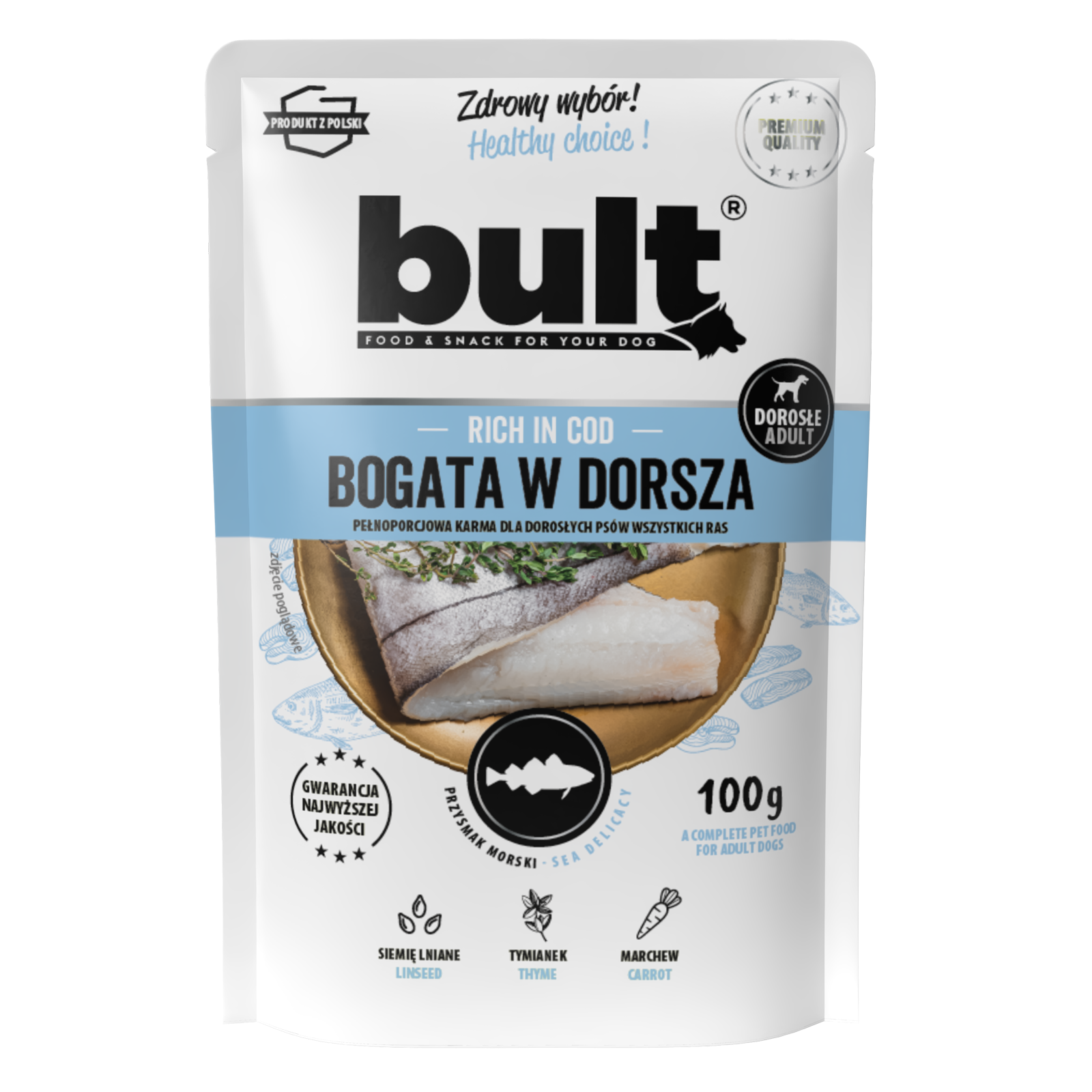 Bult Saszetka Dla Psa Bogata W Dorsza 100G