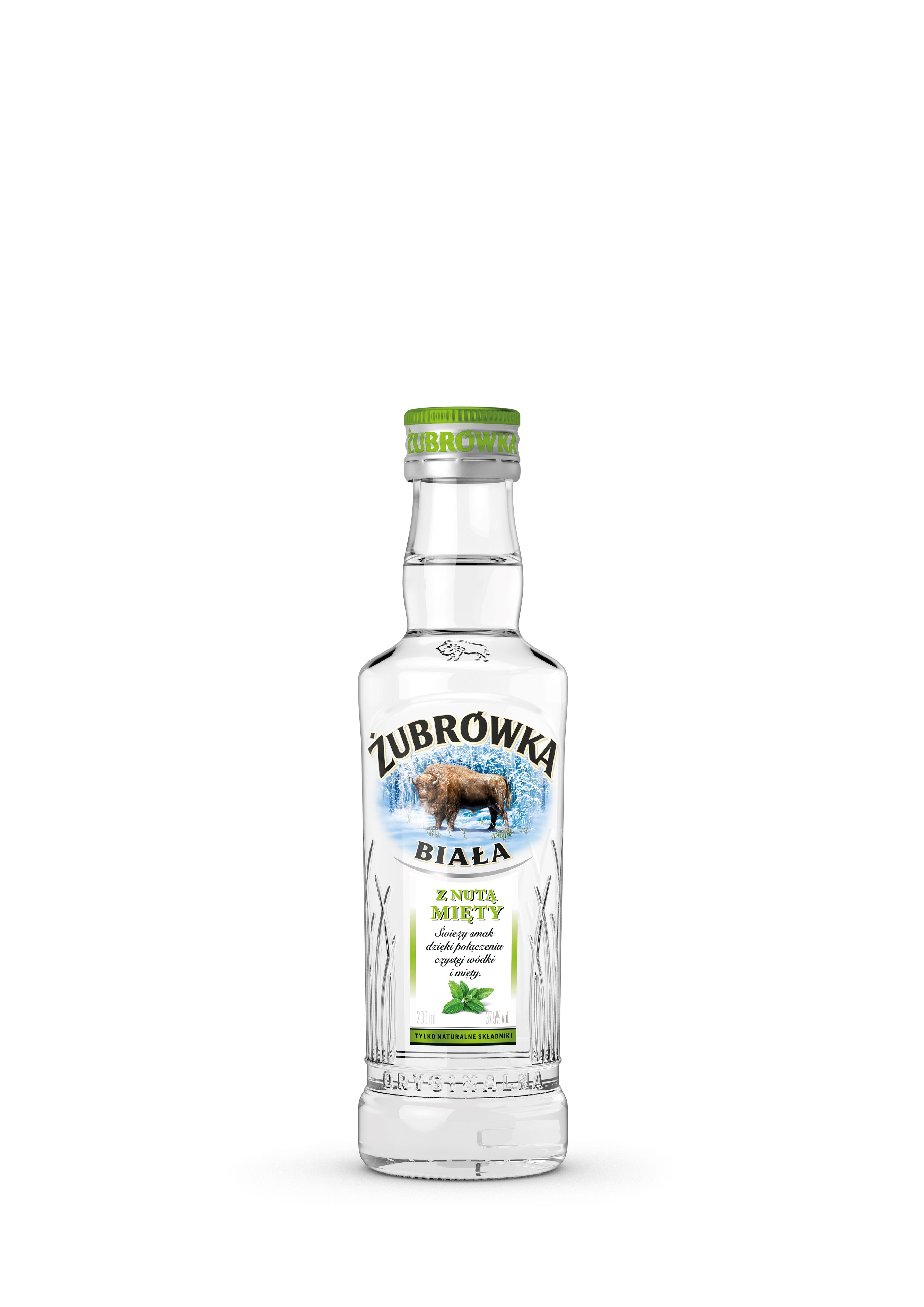 Wódka Żubrówka Biała Z Nutą Mięty 200 Ml 37,5%