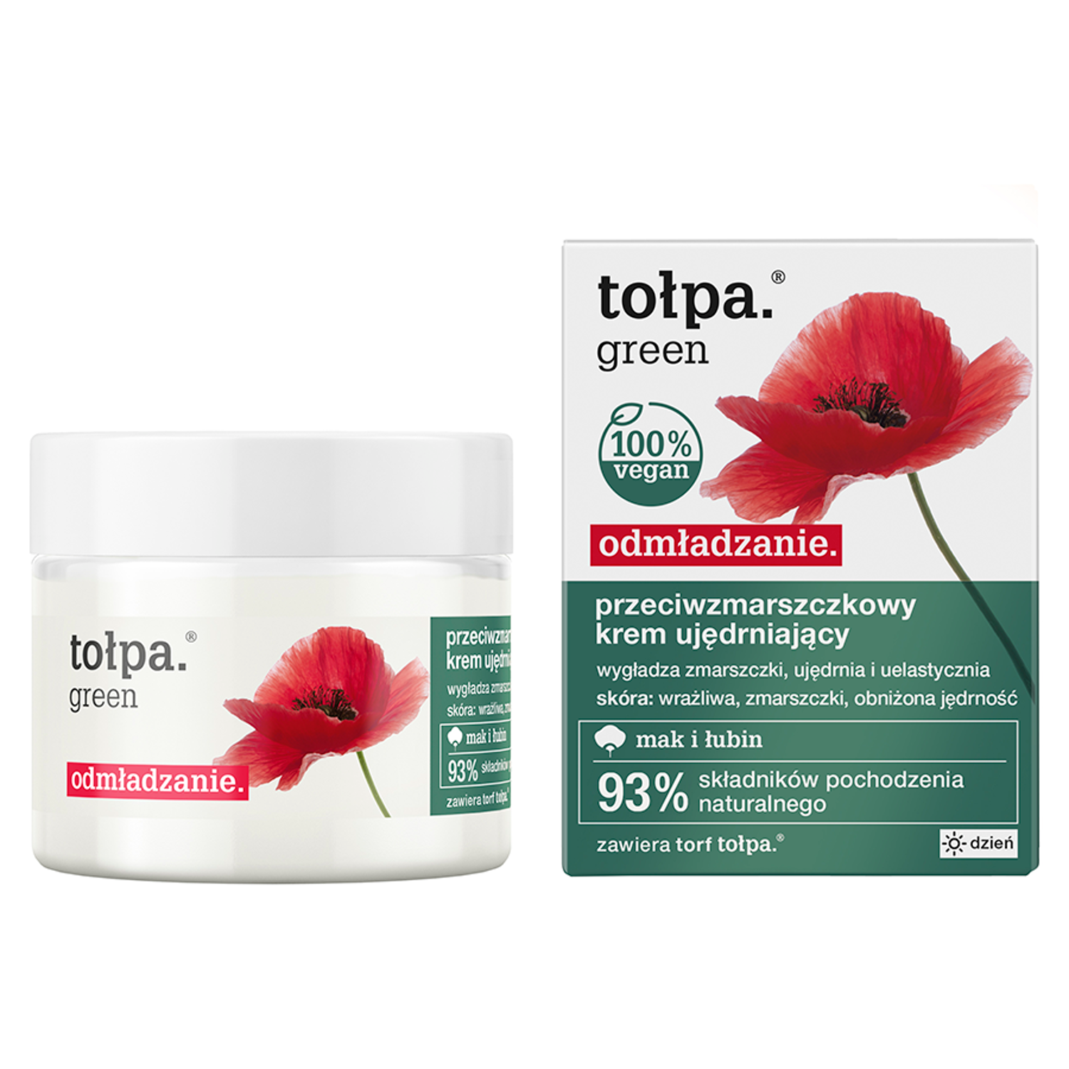 Tołpa. Green Odmładzający Przeciwzmarszczkowy Krem Ujędrniający, Dzień 50 Ml