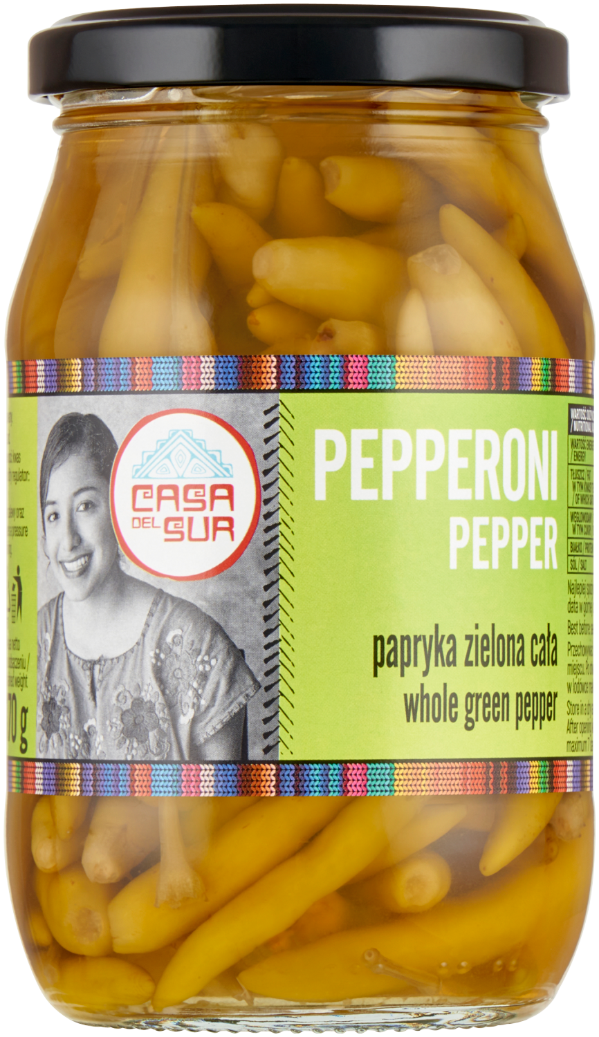 Casa Del Sur Papryka Pepperoni Zielona Cała 325G