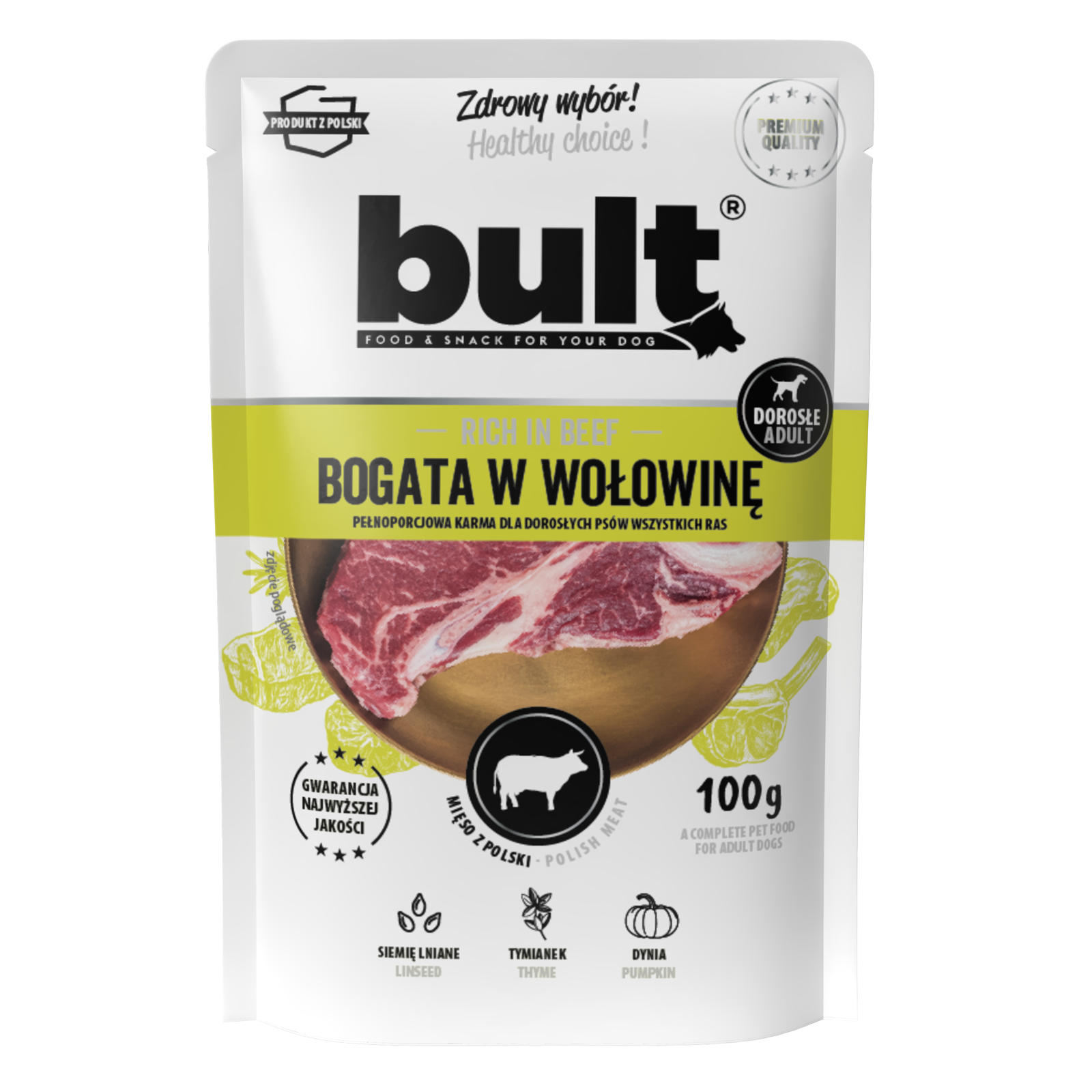 Bult Saszetka Dla Psa Bogata W Wołowinę 100G