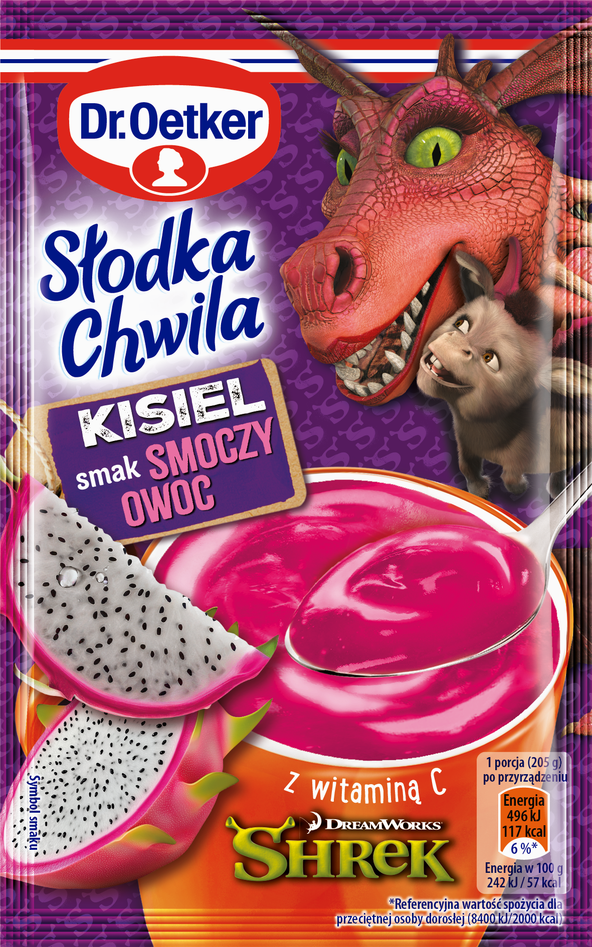 Dr. Oetker Słodka Chwila Shrek Kisiel Smoczy Owoc 30 G