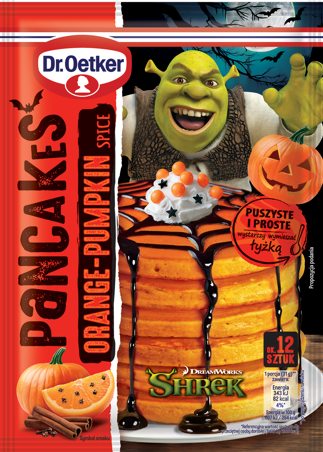 Dr. Oetker Pancakes Shrek Orange-Pumpkin 165 G