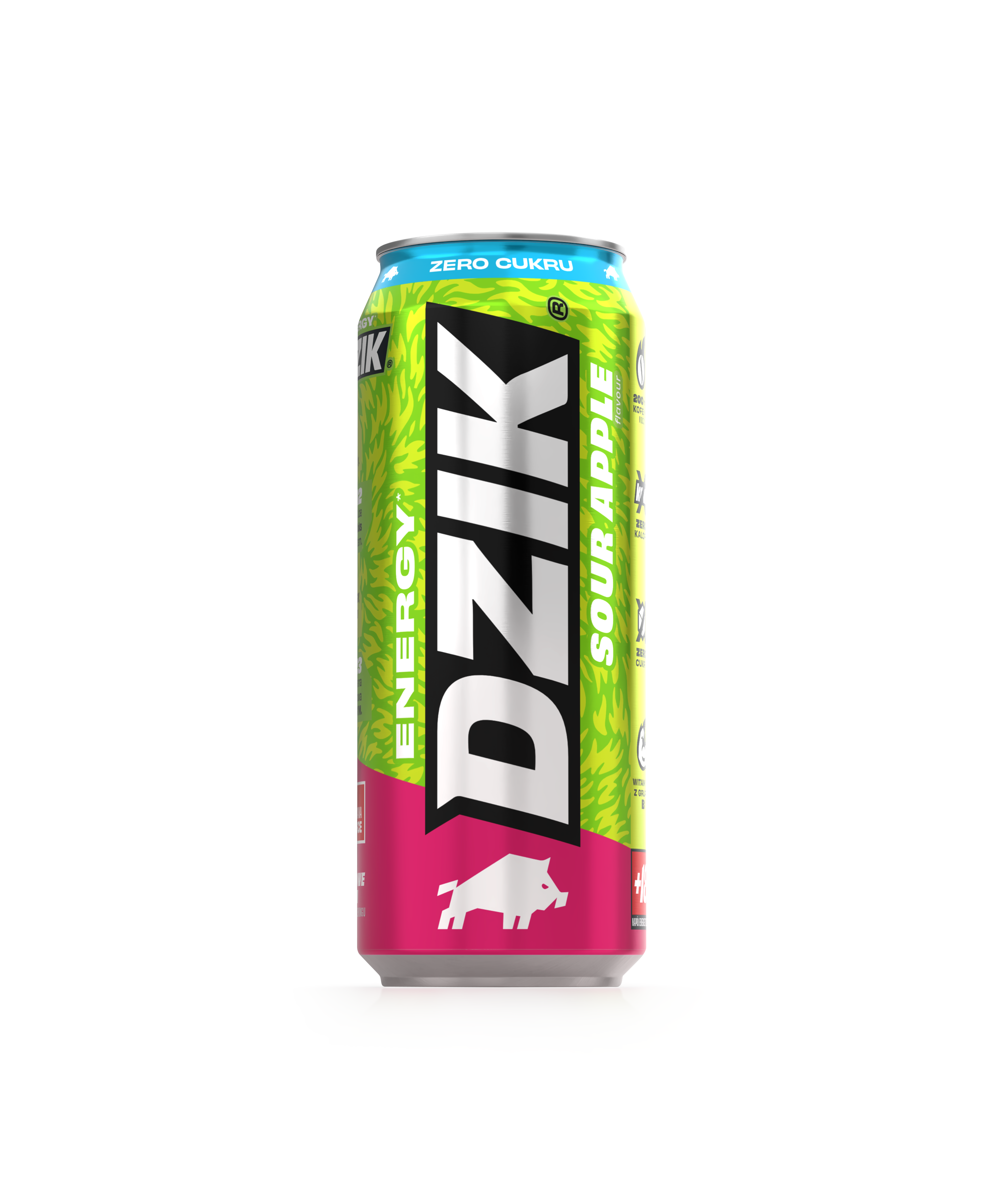 Dzik Energy Sour Apple 500 Ml - Napój Energetyzujący