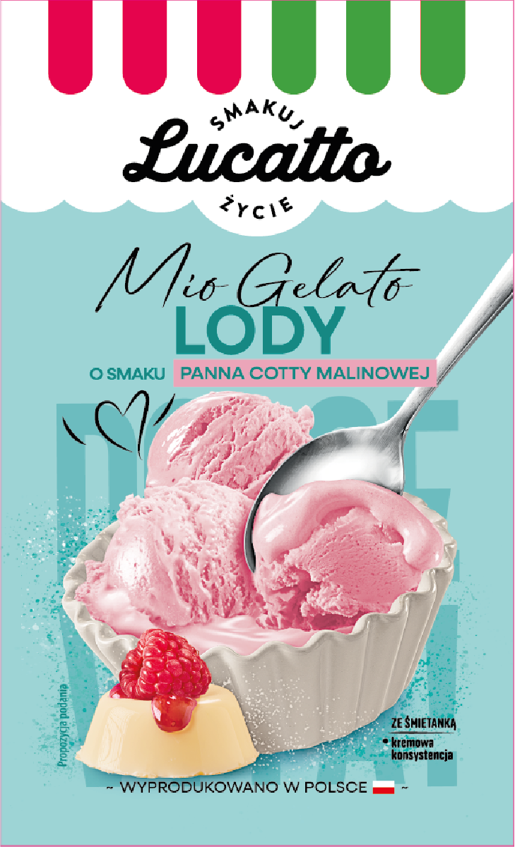 Lody O Smaku Panna Cotty Malinowej Lucatto 60 G