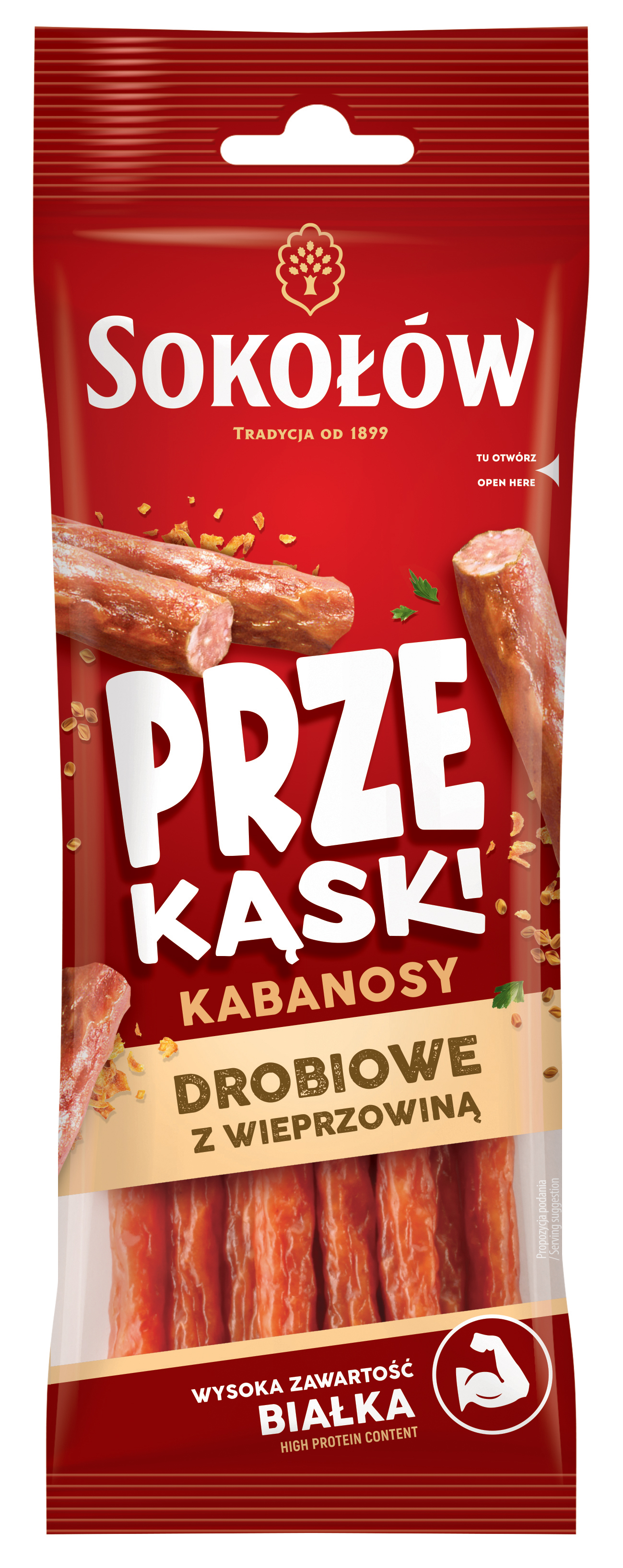 Kabanosy Drobiowe Z Wieprzowiną 80 G Sokołów