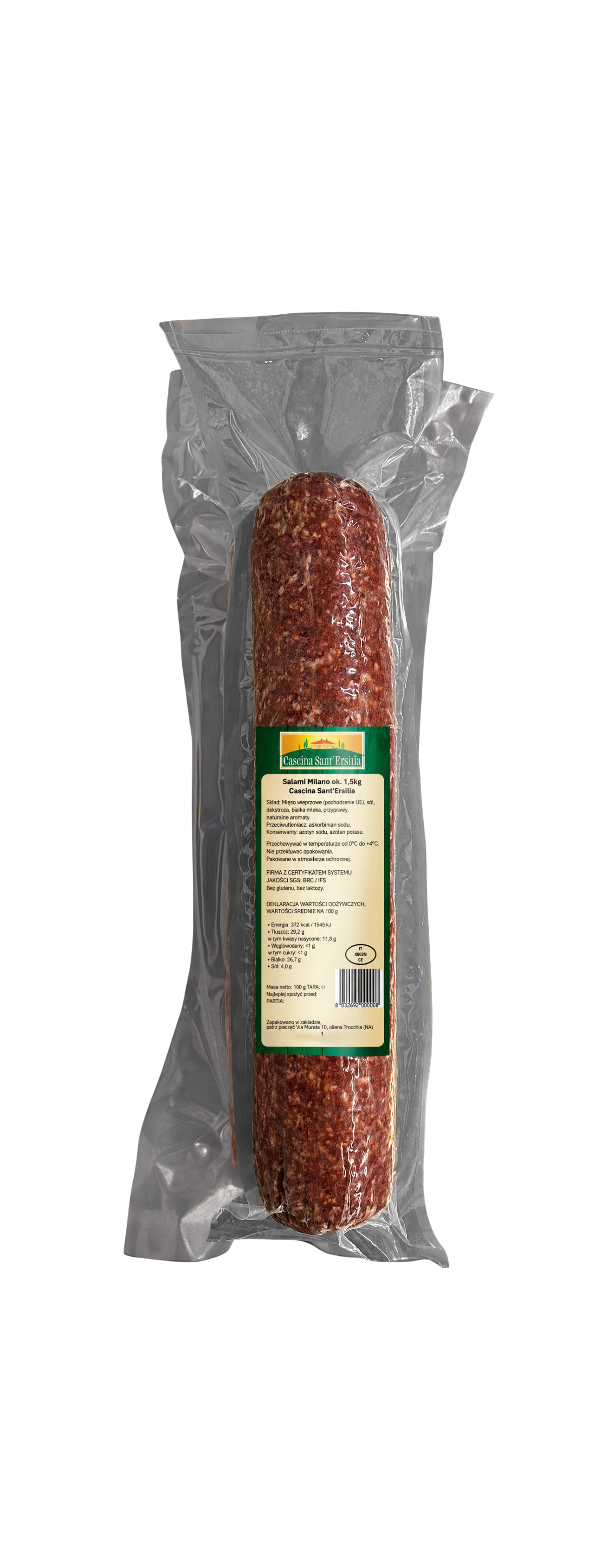 Salami Milano Ok. 1,5 Kg Cascina Sant'Ersilia