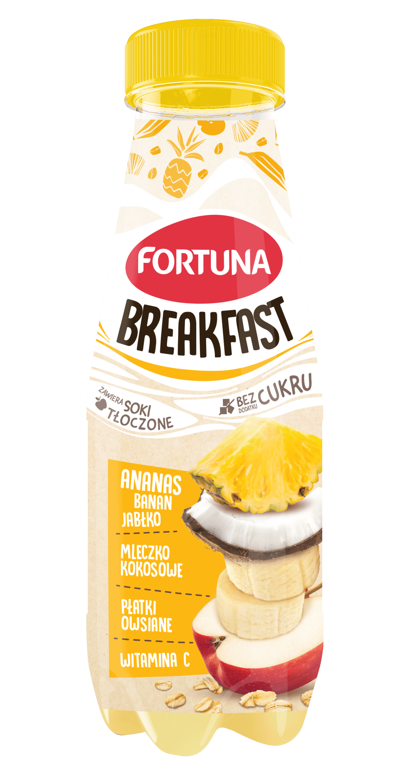 Fortuna Breakfast Jabłko-Banan-Ananas Z Płatkami Owsianymi I Mleczkiem Kokosowym 300Ml - Kaucja