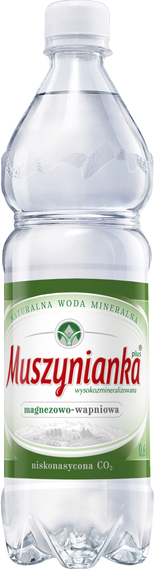 Muszynianka Plus Naturalna Woda Mineralna Częściowo Odgazowana, Wysokozmineralizowana , Niskonasycona Co2 0,6 L