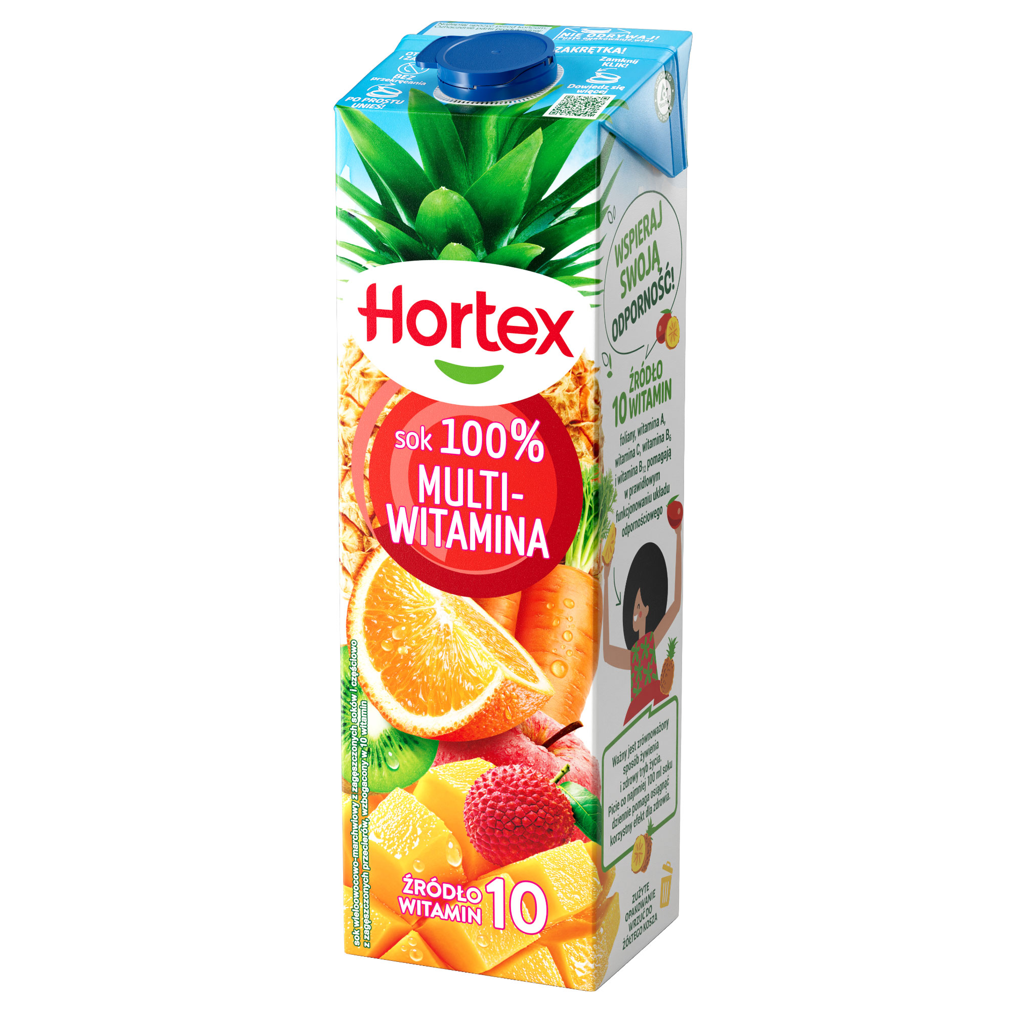 Hortex Multiwitamina Sok 100% Karton 1 L