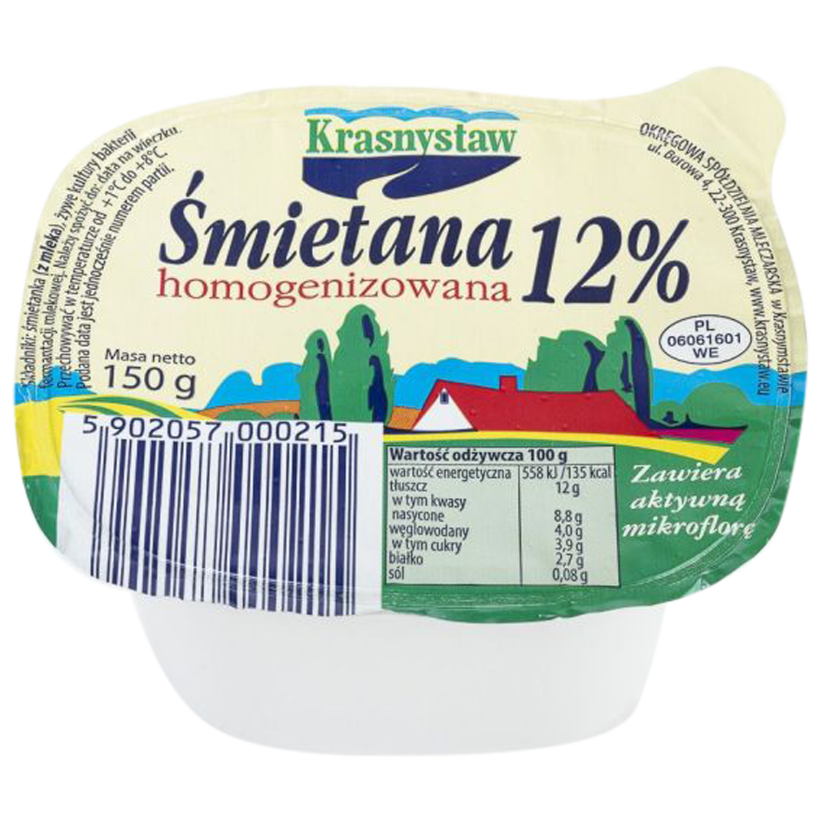 Krasnystaw Śmietana 12% 150 G Kwadrat