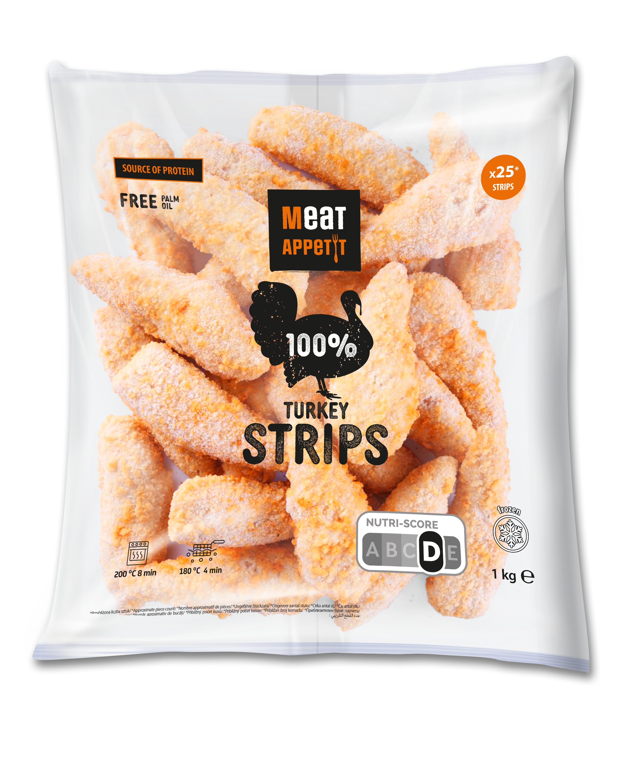 Meat Appetit, Stripsy Z Indyka/Turkey Strips 1Kg