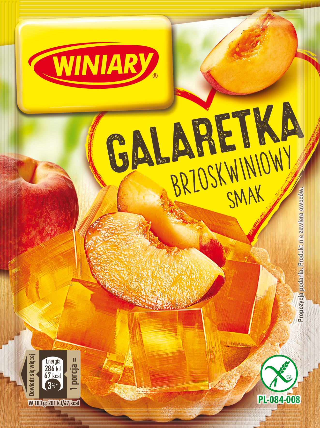 Winiary Galaretka Brzoskwiniowy Smak 71 G