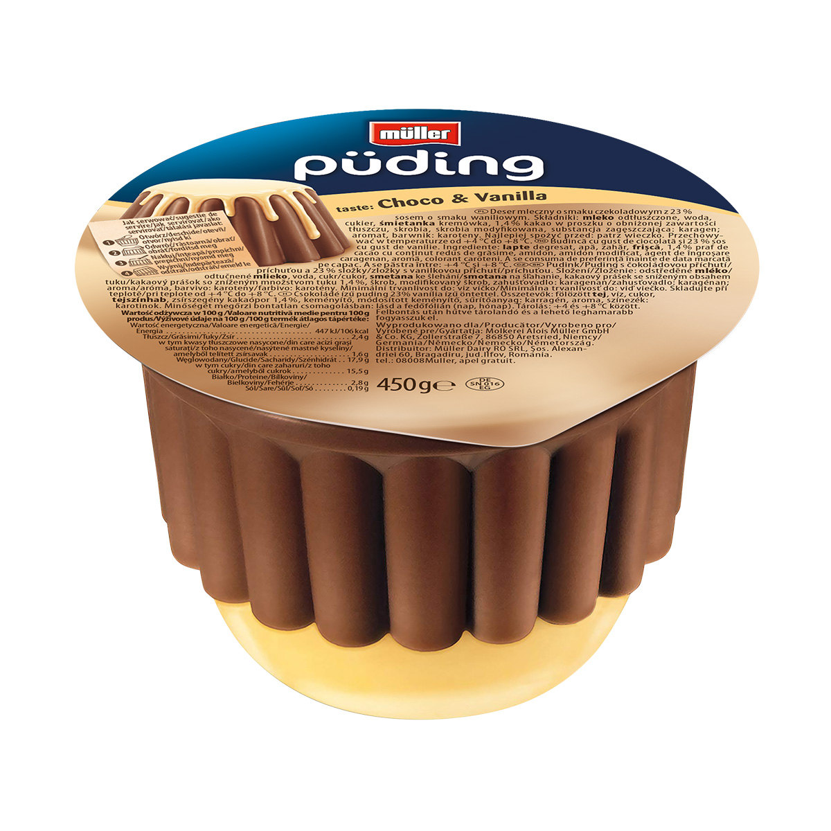Puding Choco & Vanilla 450G