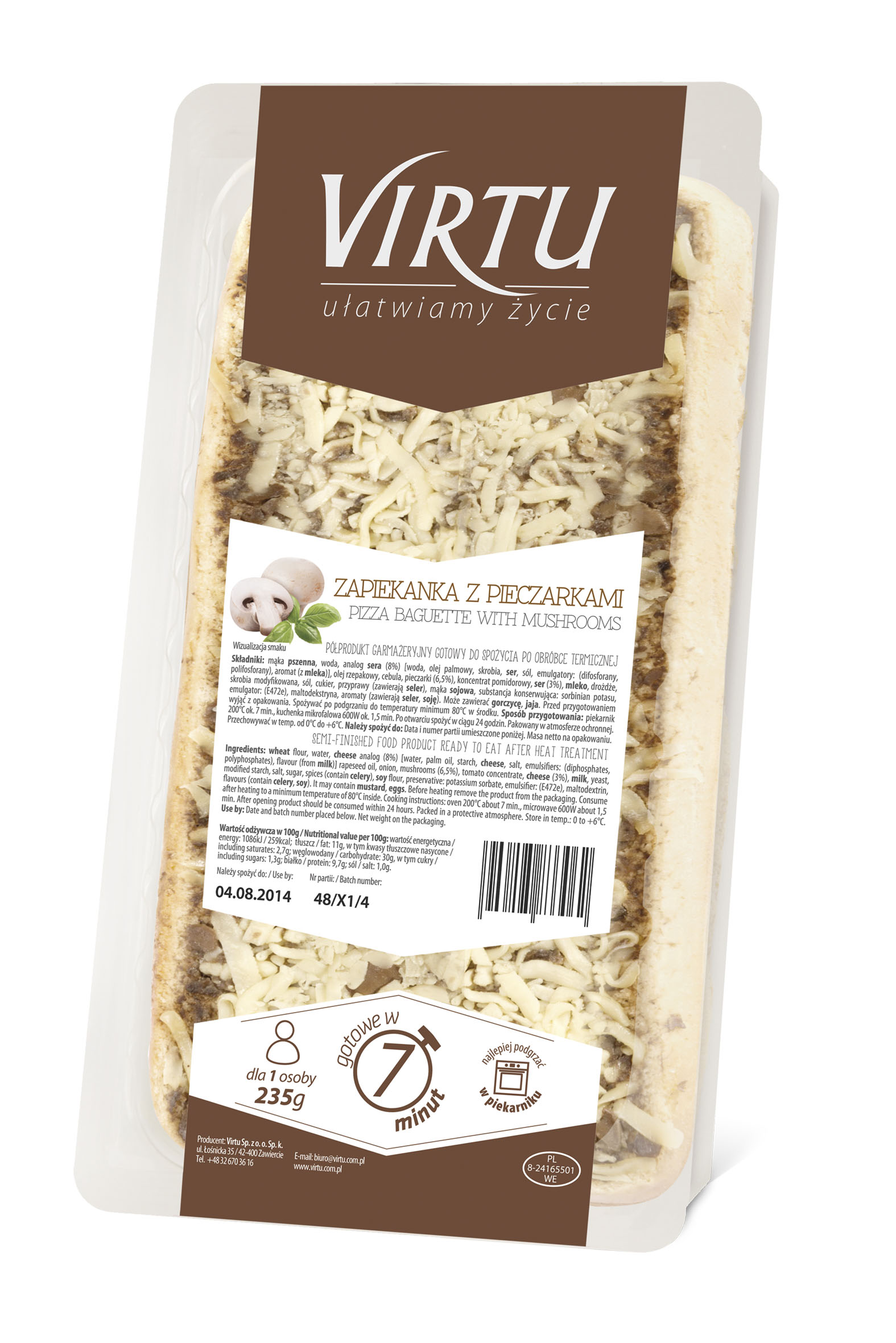 Zapiekanka Z Pieczarkami 235G Virtu