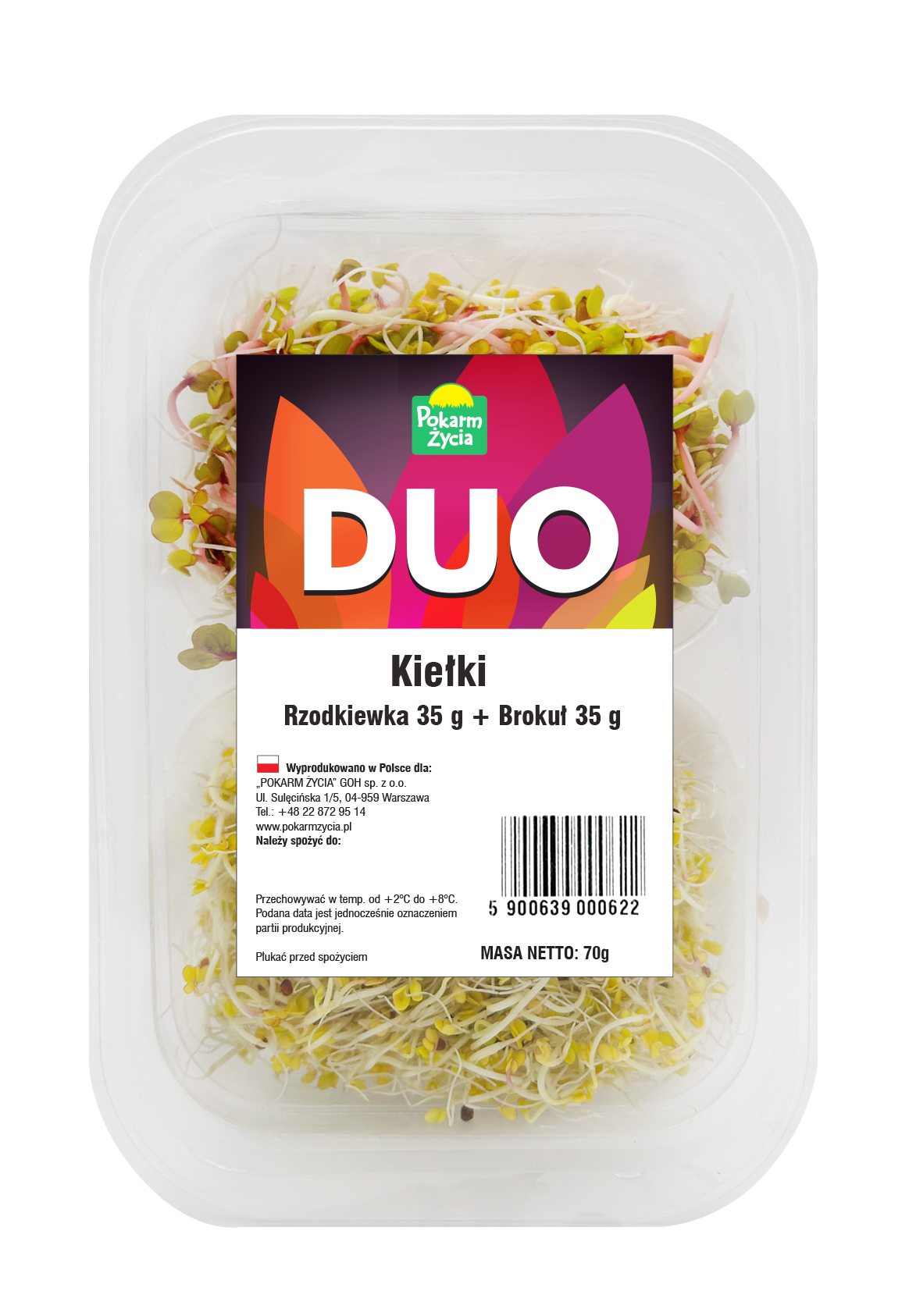 Kiełki Duo Rzodkiewka I Brokuł Polska 70G Pokarm Życia